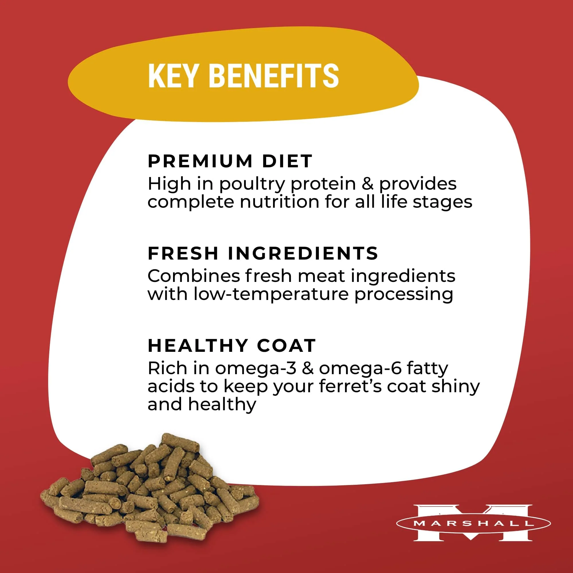 Marshall Premium Ferret Diet 4 Pound Food Bag Pellet - Image 8