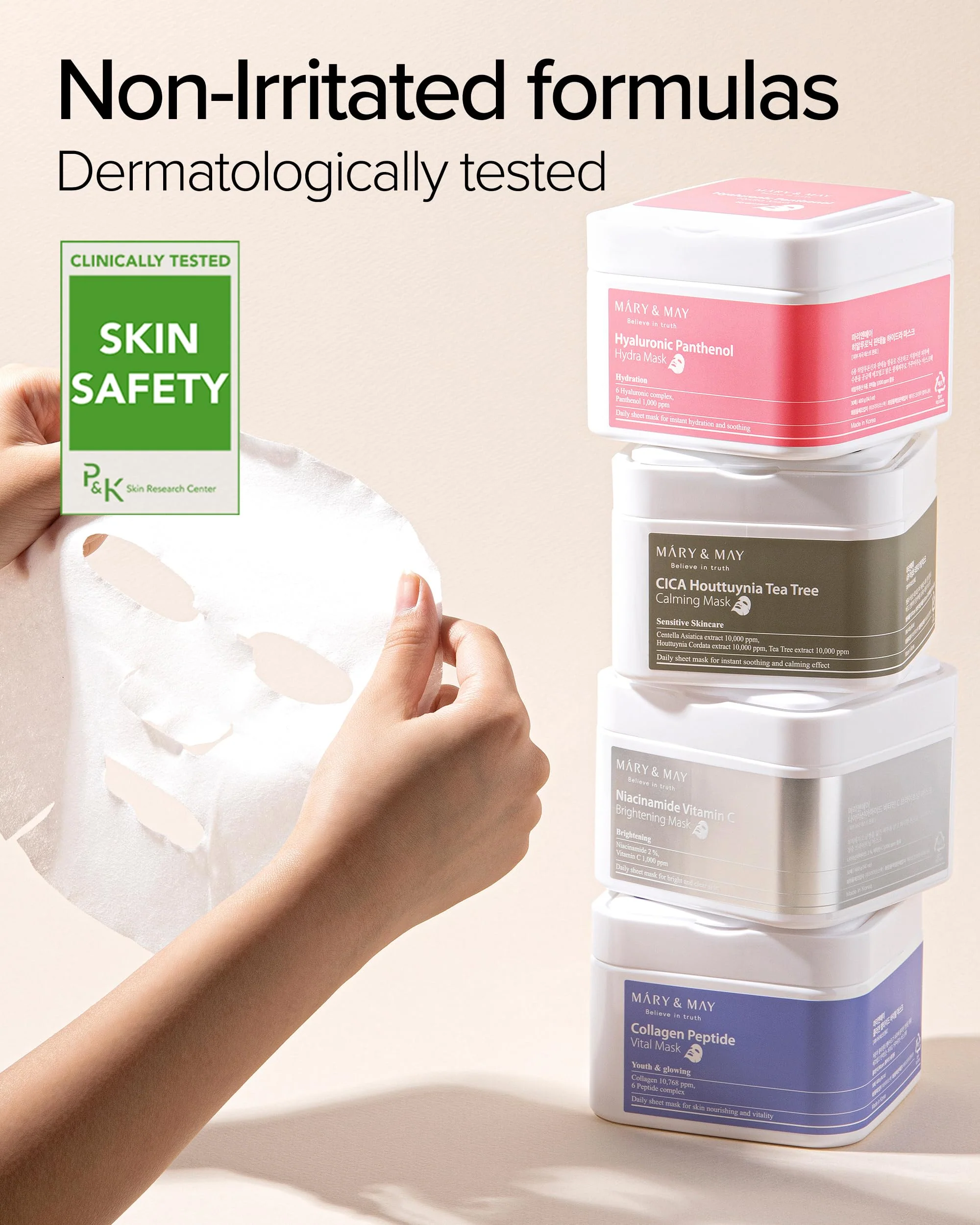 Mary&May Niacinamide Vitamin C Mask (30 Sheets) - Korean Face Mask for Glowing Skin - Daily Sheet Mask for Dark Spots & Dullness - Fragrance-Free, 13.52 fl.oz - Image 2