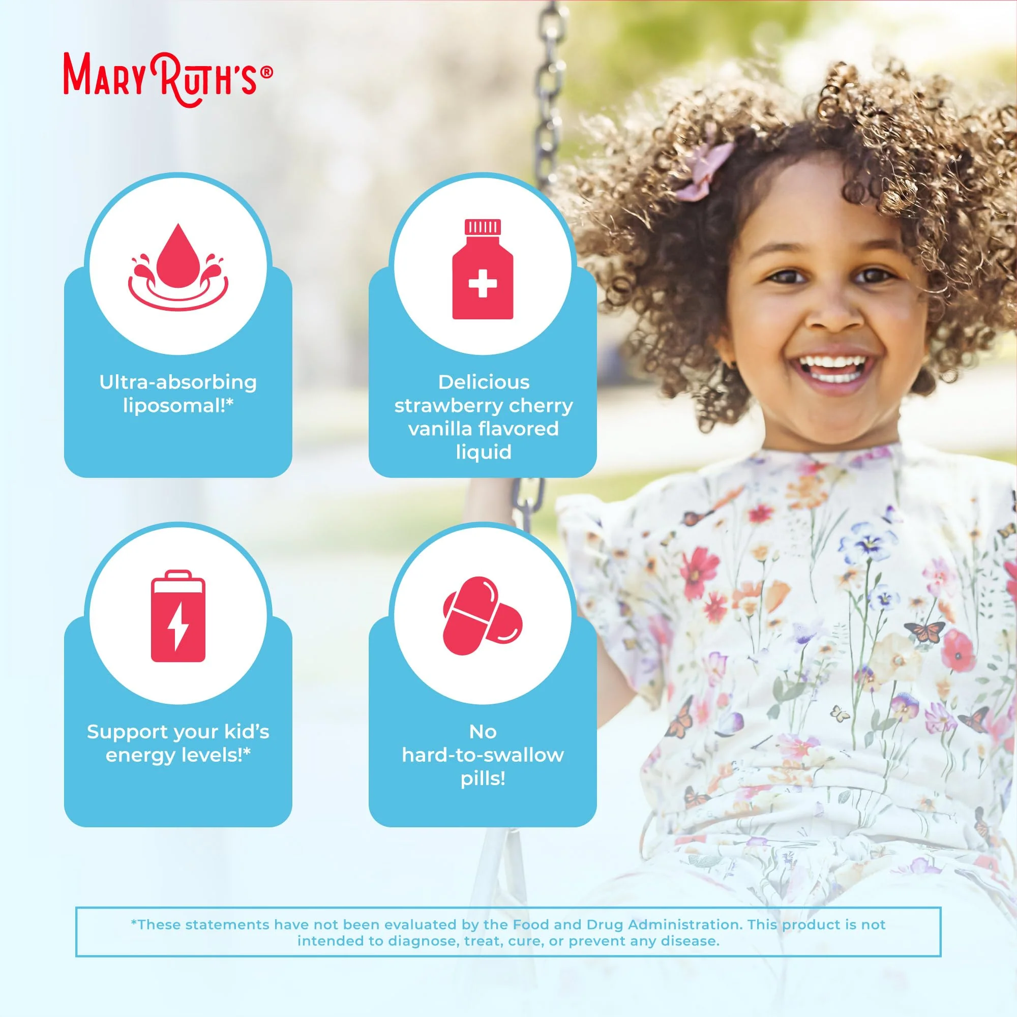 MaryRuth Organics Kids Multivitamin Liposomal | Vegan, Sugar-Free Vitamins for Kids | Ages 4+ | 2 Month Supply | 15.22 Fl Oz - Image 5
