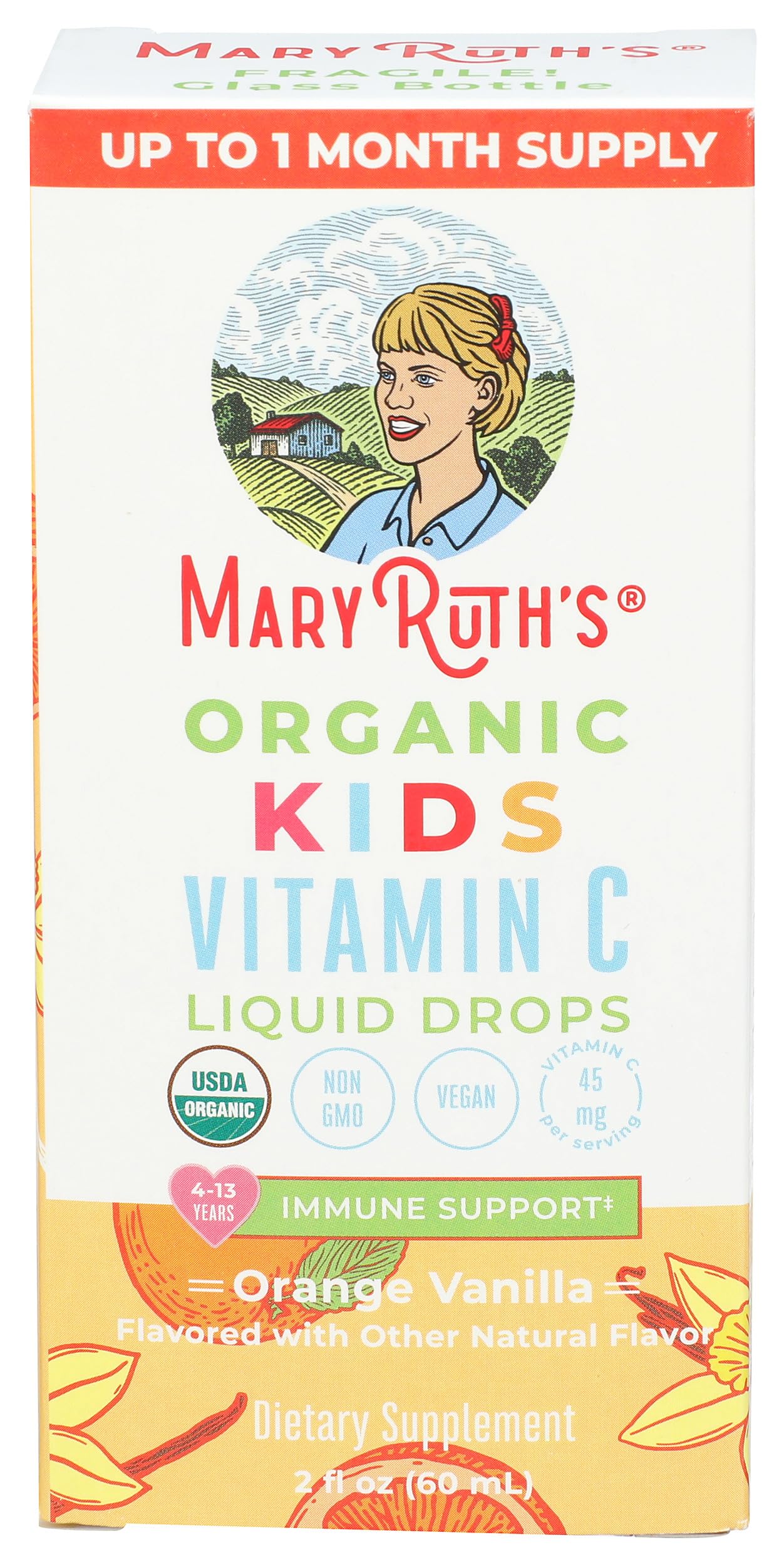 MaryRuth Organics USDA Kids Vitamin C Drops | Vegan Immune Support Supplement for Ages 4-13 | Immune Support & Overall Health | Vitamin C from Organic Acerola Fruit Extract | 2oz - Image 8