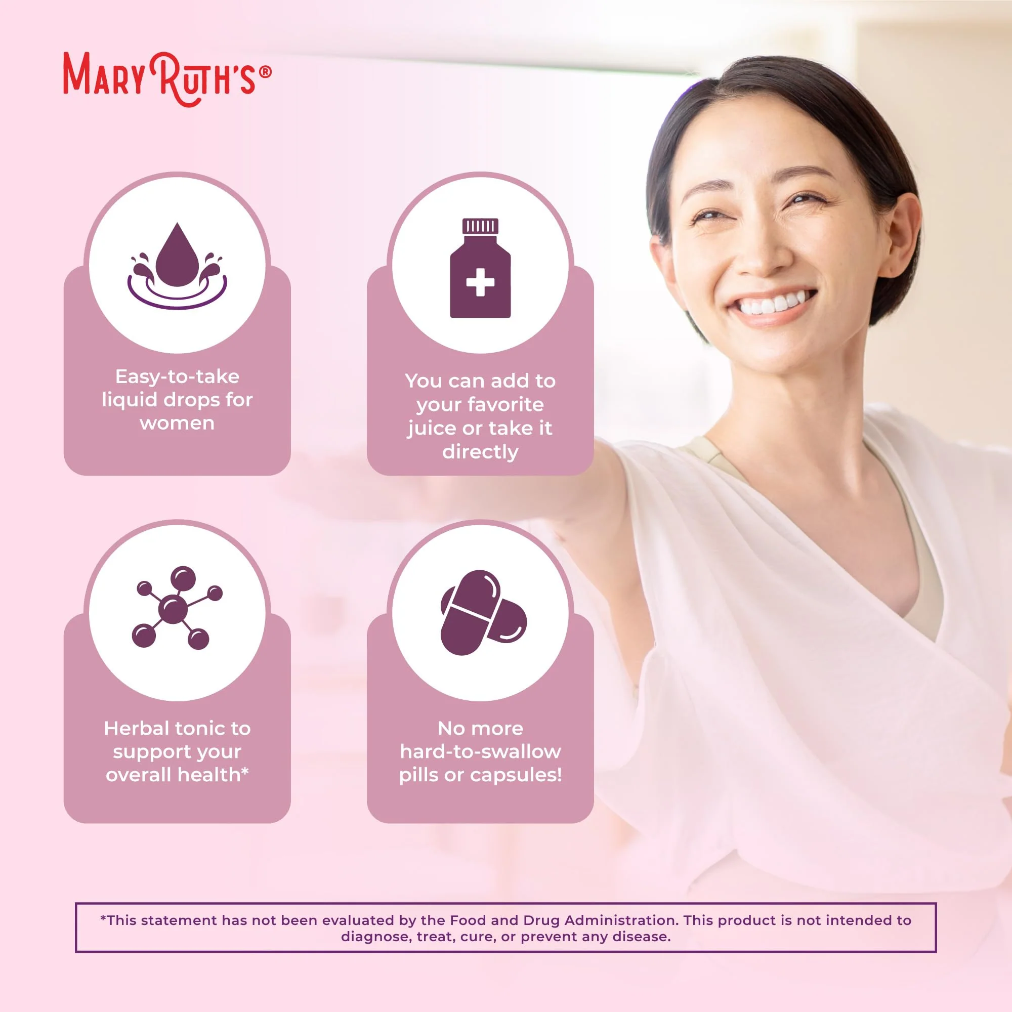 MaryRuth Organics USDA Organic Women's Wellness Liquid Herbal Supplements | Includes Stinging Nettle, Raspberry Leaf, Eleuthero Root, Chaste Tree Berry | Menstrual Support | Non-GMO, Vegan - Image 6