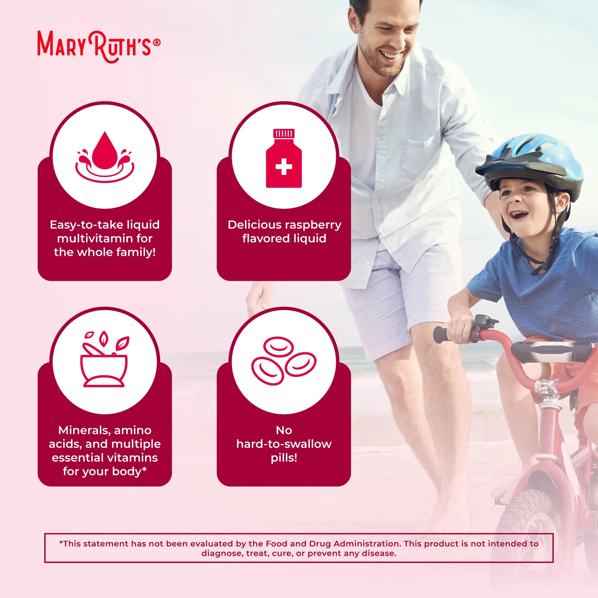 MARYRUTH'S Liquid Morning Multivitamin for Women, Men & Kids | Vitamin A C D E B6 B12 Biotin Zinc | Beauty | Vegan | Non-GMO | Gluten Free | 32 Servings - Image 5