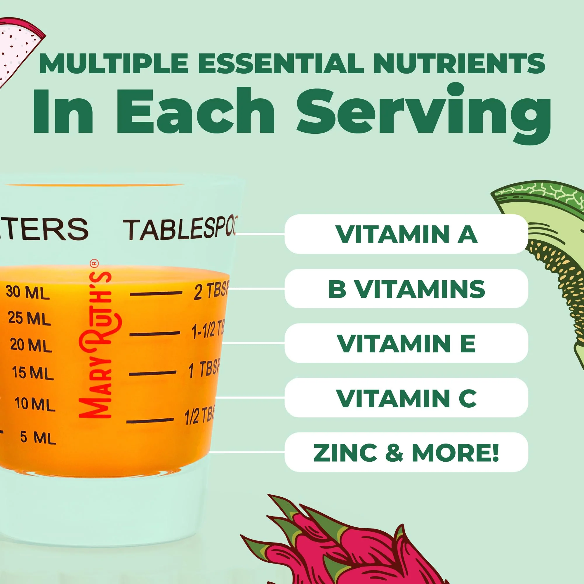 MARYRUTH'S Liquid Multivitamin + Hair Growth | Biotin 10000mcg | Lustriva Hair Growth Supplement | Clinically Tested in Women for Thicker Hair & Facial Wrinkle | Skin Care | Ages 18+ | 15.22 Fl Oz - Image 6