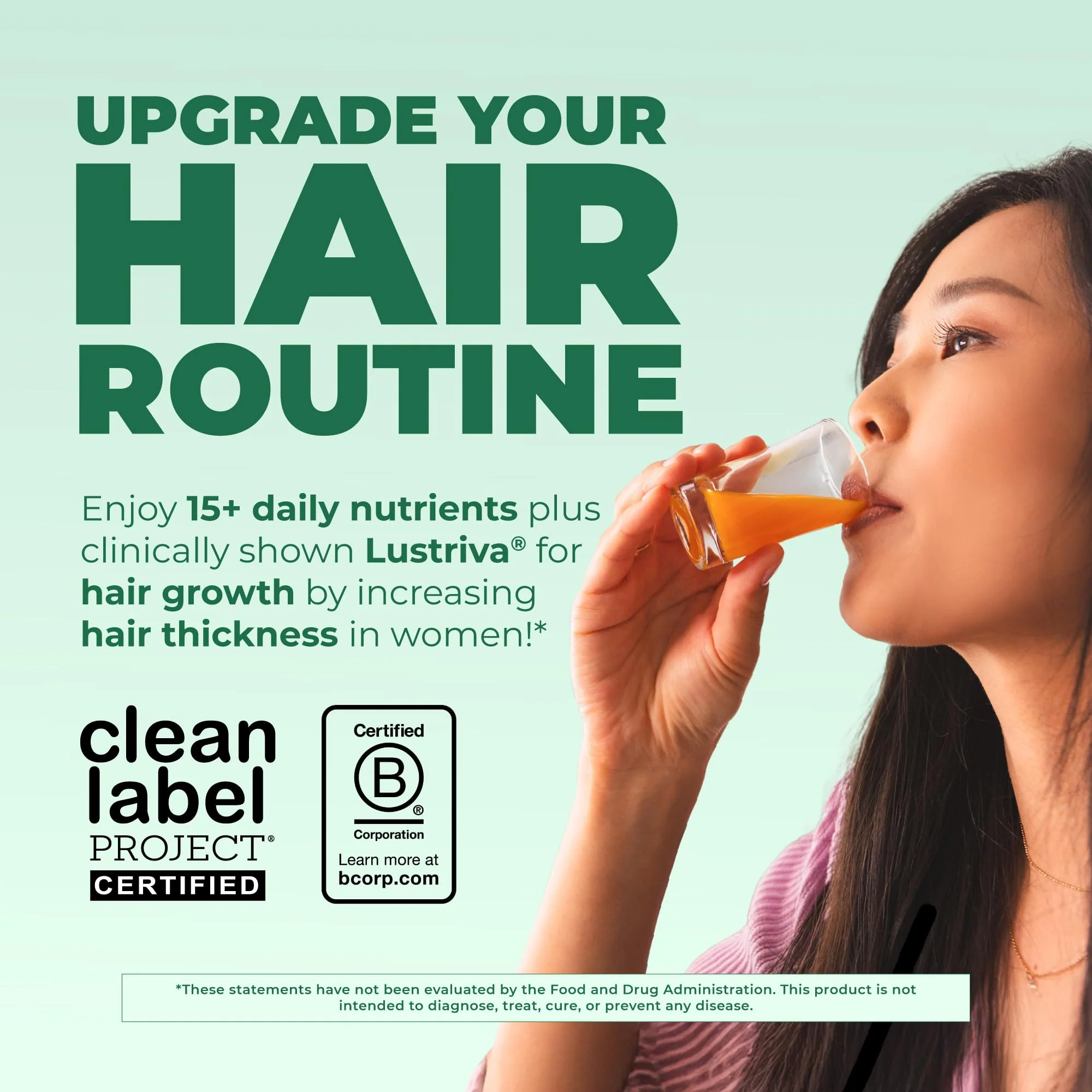 MARYRUTH'S Liquid Multivitamin + Hair Growth | Biotin 10000mcg | Lustriva Hair Growth Supplement | Clinically Tested in Women for Thicker Hair & Facial Wrinkle | Skin Care | Ages 18+ | 15.22 Fl Oz - Image 9