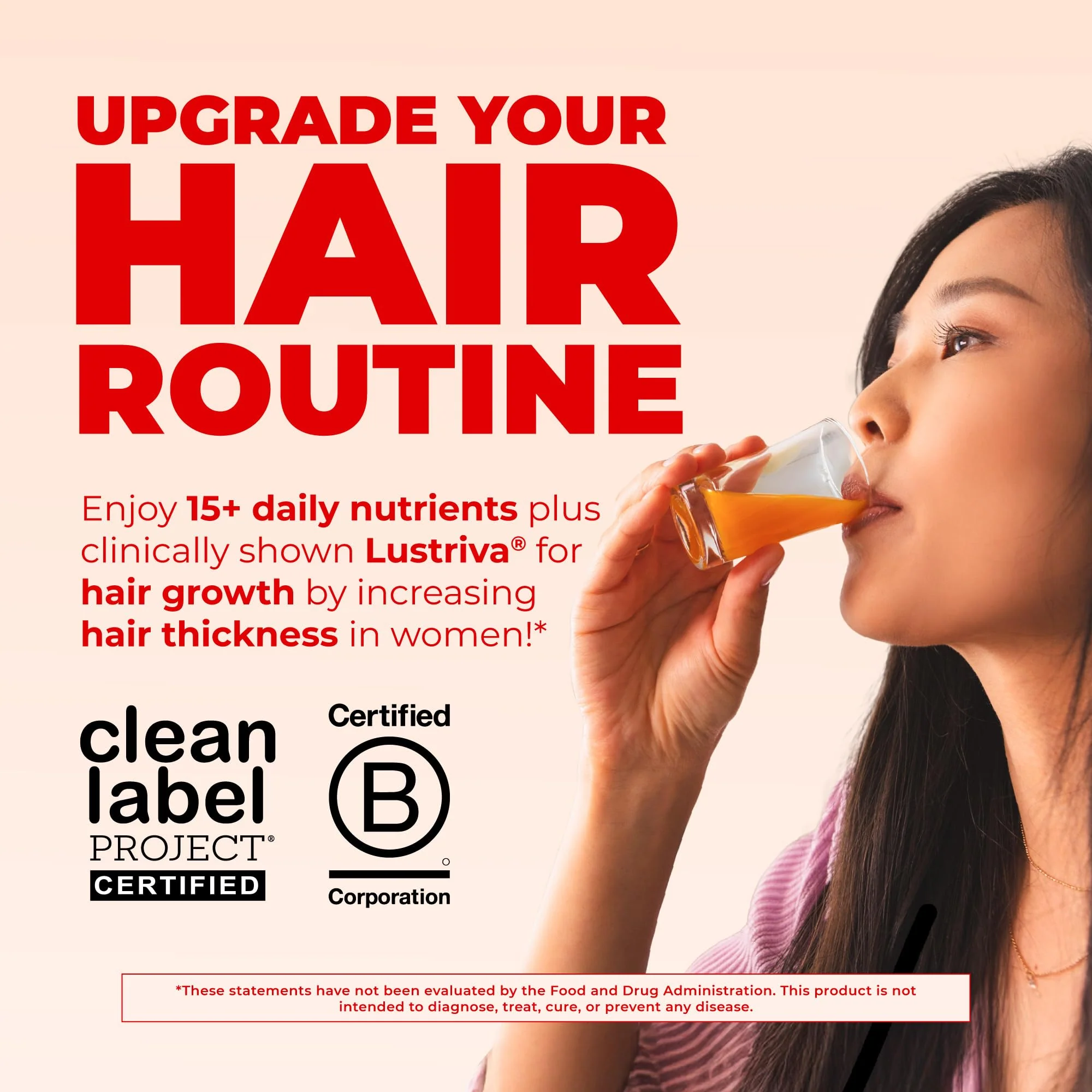 MARYRUTH'S Liquid Multivitamin+Hair Growth | Biotin 10000mcg | Lustriva Hair Growth Supplement | Clinically Tested in Women for Thicker Hair&Facial Wrinkle | Skin Care | Ages 18+ | 15.22 Fl Oz - Image 10