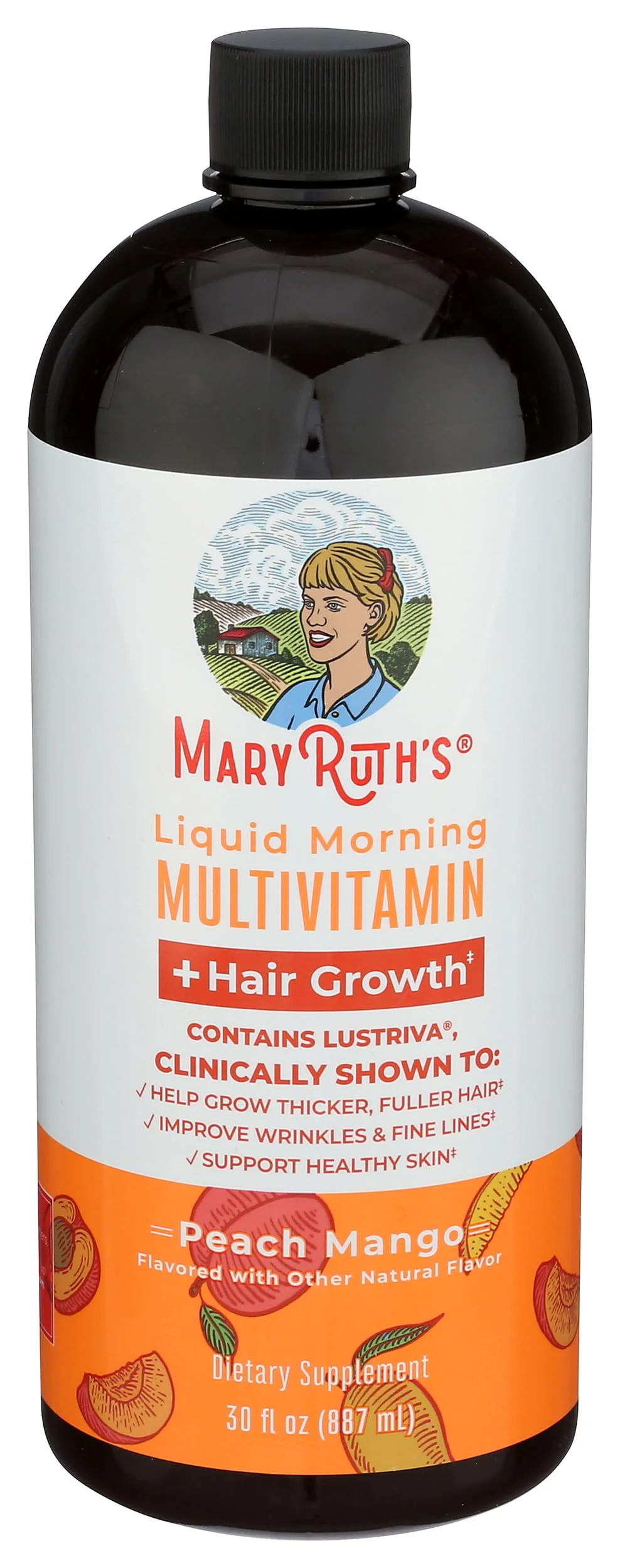 MARYRUTH'S Liquid Multivitamin+Hair Growth | Clinically Tested for Thicker Hair & Facial Wrinkles in Women | Biotin 10000mcg | Lustriva Hair Growth Supplement | Skin Care | Age 18+ | 30 Fl Oz - Image 13
