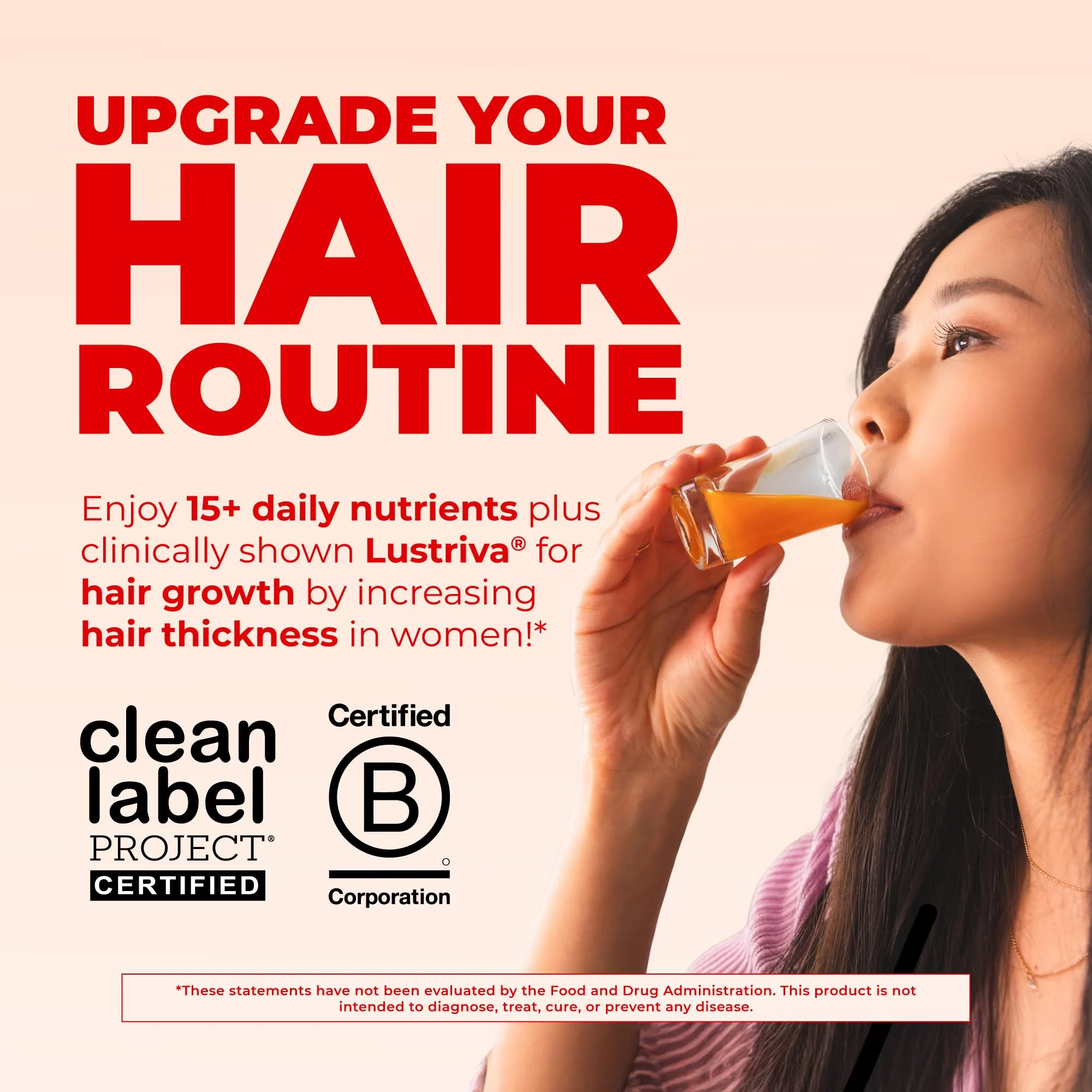 MARYRUTH'S Liquid Multivitamin+Hair Growth | Clinically Tested for Thicker Hair & Facial Wrinkles in Women | Biotin 10000mcg | Lustriva Hair Growth Supplement | Skin Care | Age 18+ | 30 Fl Oz - Image 15