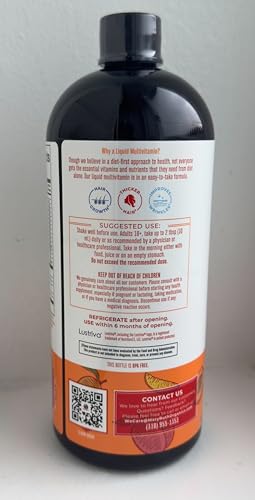MARYRUTH'S Liquid Multivitamin+Hair Growth | Clinically Tested for Thicker Hair & Facial Wrinkles in Women | Biotin 10000mcg | Lustriva Hair Growth Supplement | Skin Care | Age 18+ | 30 Fl Oz - Image 6