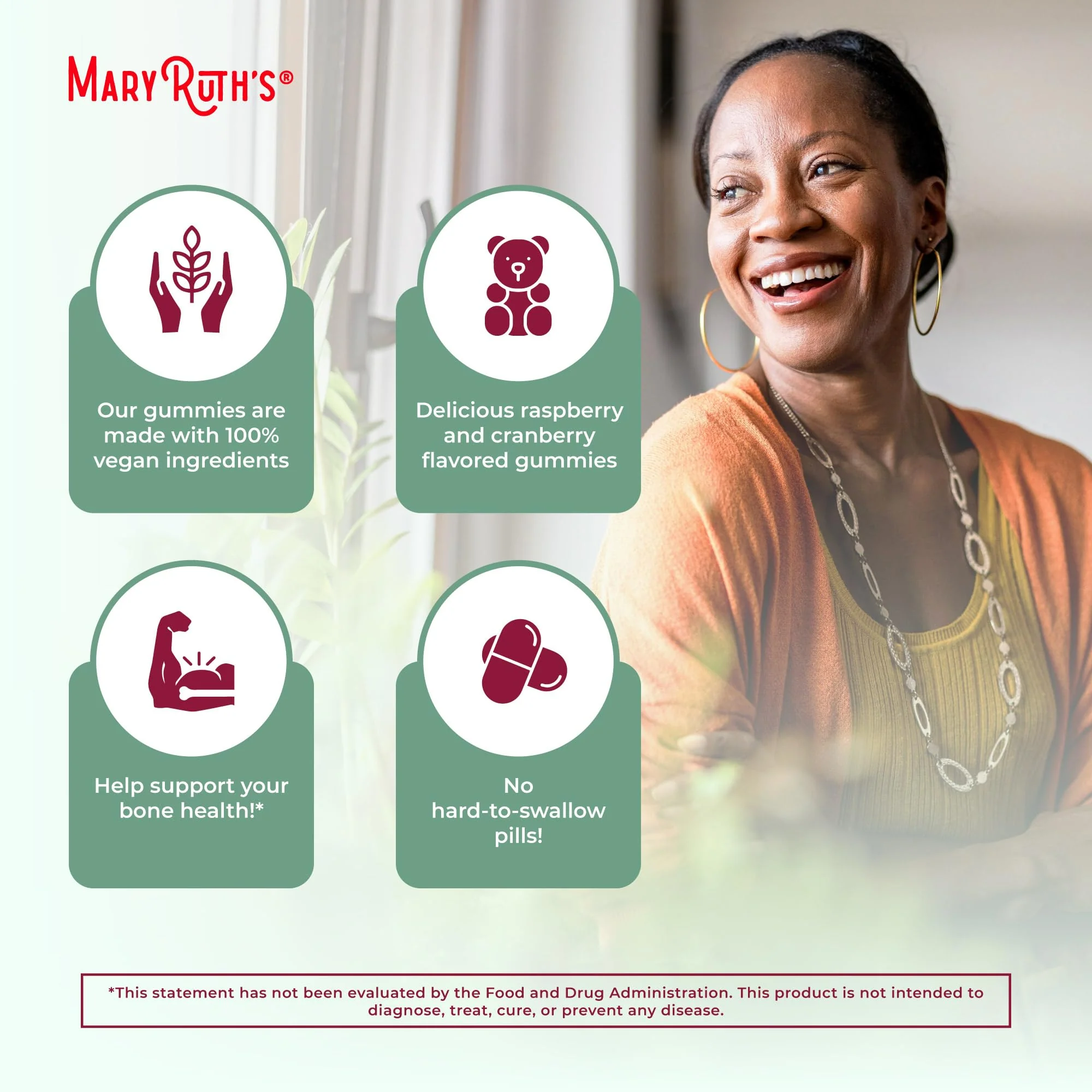 MARYRUTH'S Multivitamin Gummies for Women Ages 14+ | Immune Support | Hair & Skin Health | Reproductive Health | Vitamin A C D E B6 B12 Biotin Zinc Iodine | Organic | Vegan | Non-GMO | 60 Count - Image 5