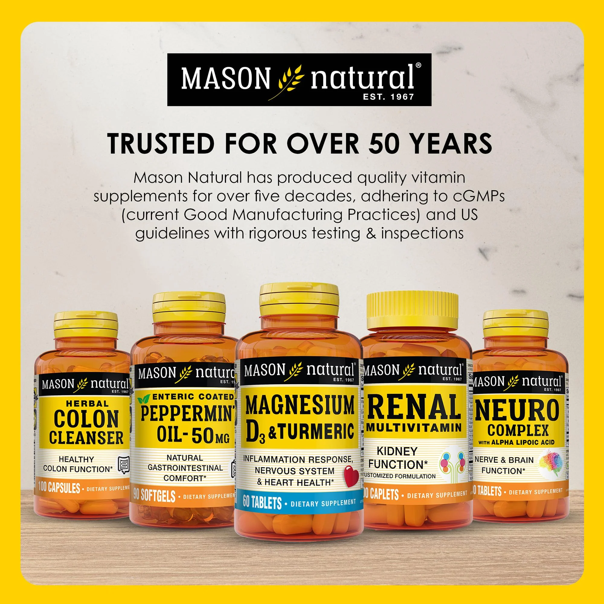 Mason Natural Ashwagandha 500 mg, Adaptogen for Stress & Energy Support, Herbal Supplement, 60 Day Supply - Image 2