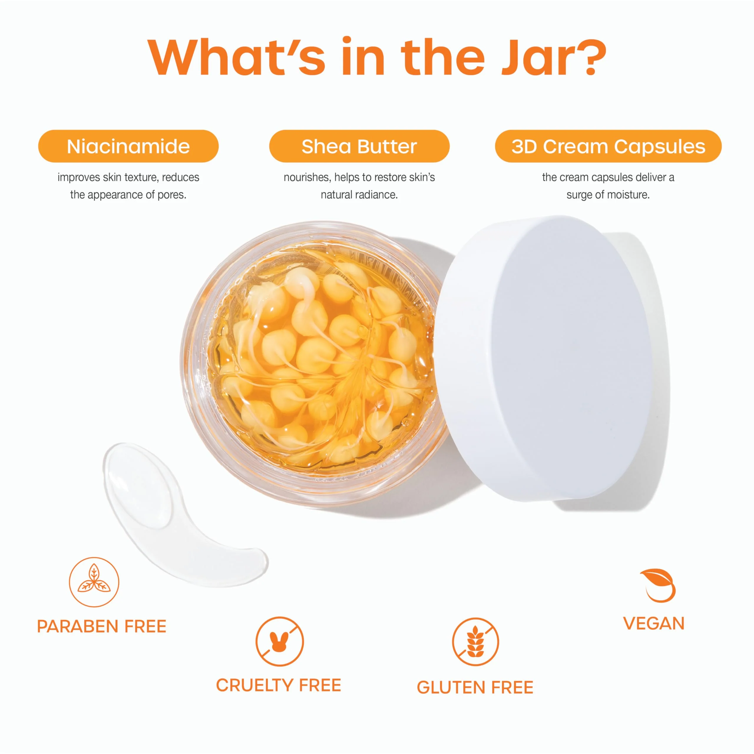 masque BAR My Ingredients Vitamin C Capsule Face Moisturizer, 3d Capsule Cream with Shea Butter, Niacinamide, Boba Vitamin C cream, Capsules for wrinkles, Korean Skin Care, 50ml - Image 6