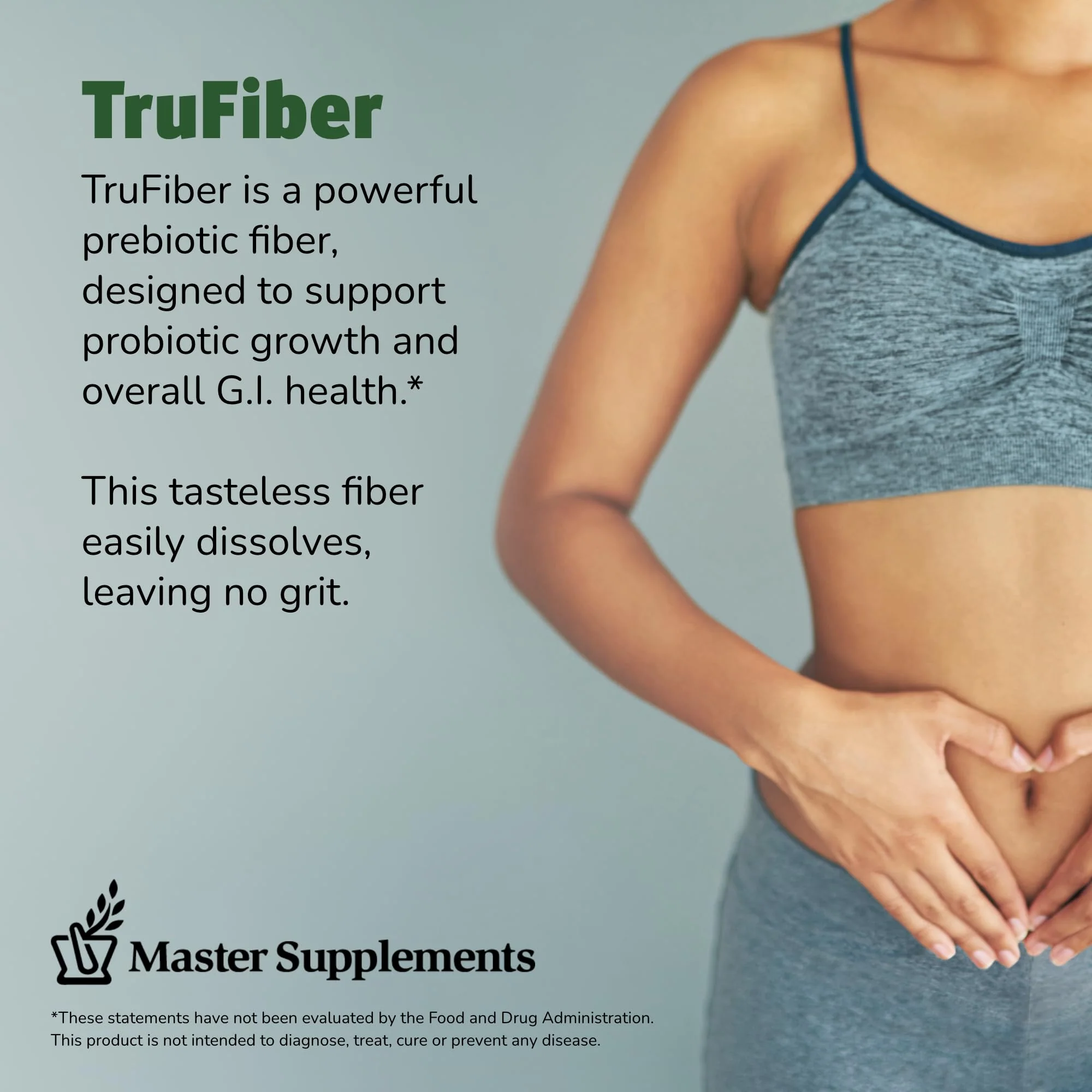 Master Supplements TruFiber - 6.35 oz - Prebiotic Fiber to Help Boost Probiotic Growth - Supports Digestive Health - Vegan, Gluten Free - 50 Servings - Image 3