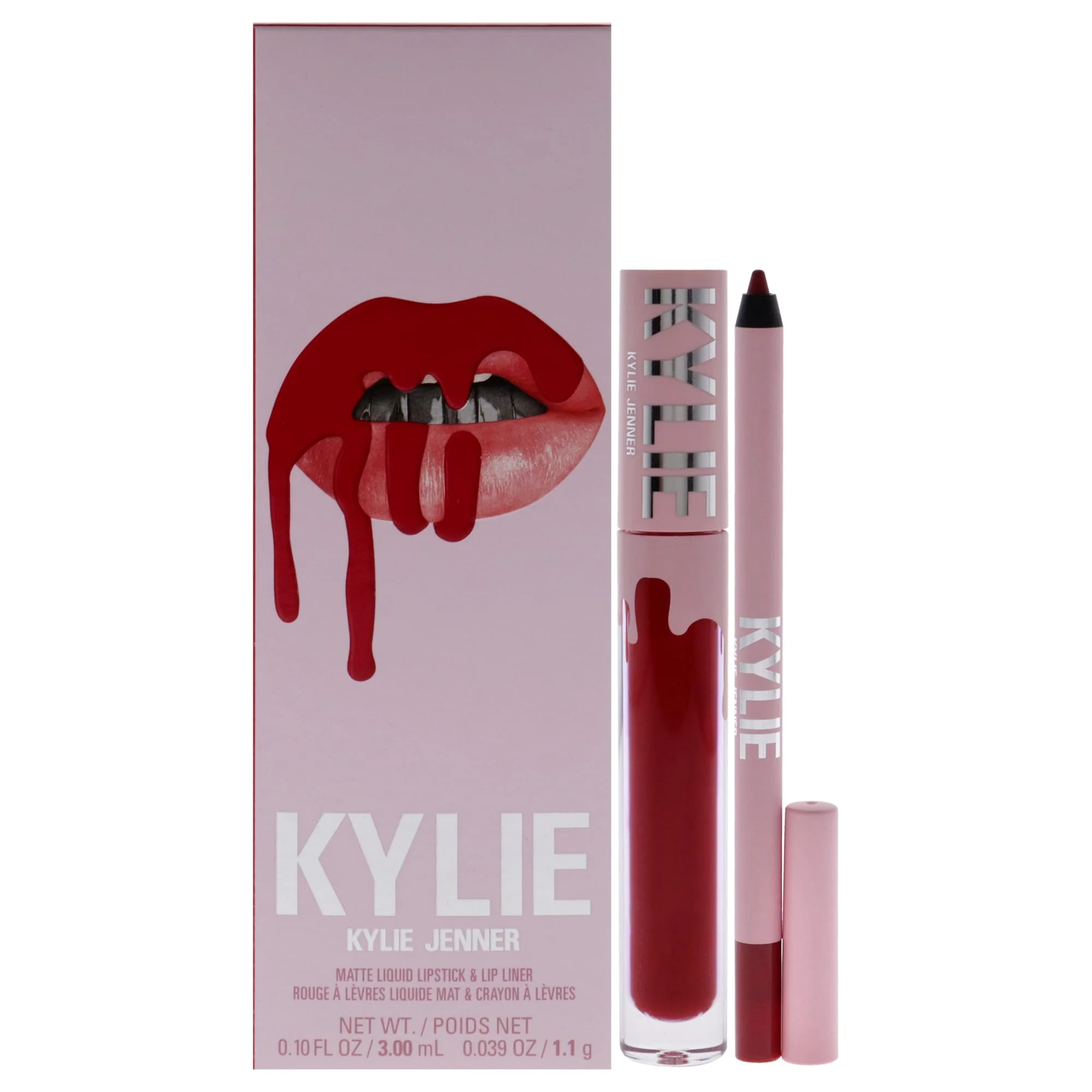 Matte Lip Kit - 402 Mary Jo K by Kylie Cosmetics for Women - 2 Pc 0.10 oz Matte Liquid Lipstick, 0.03 oz Lip Liner
