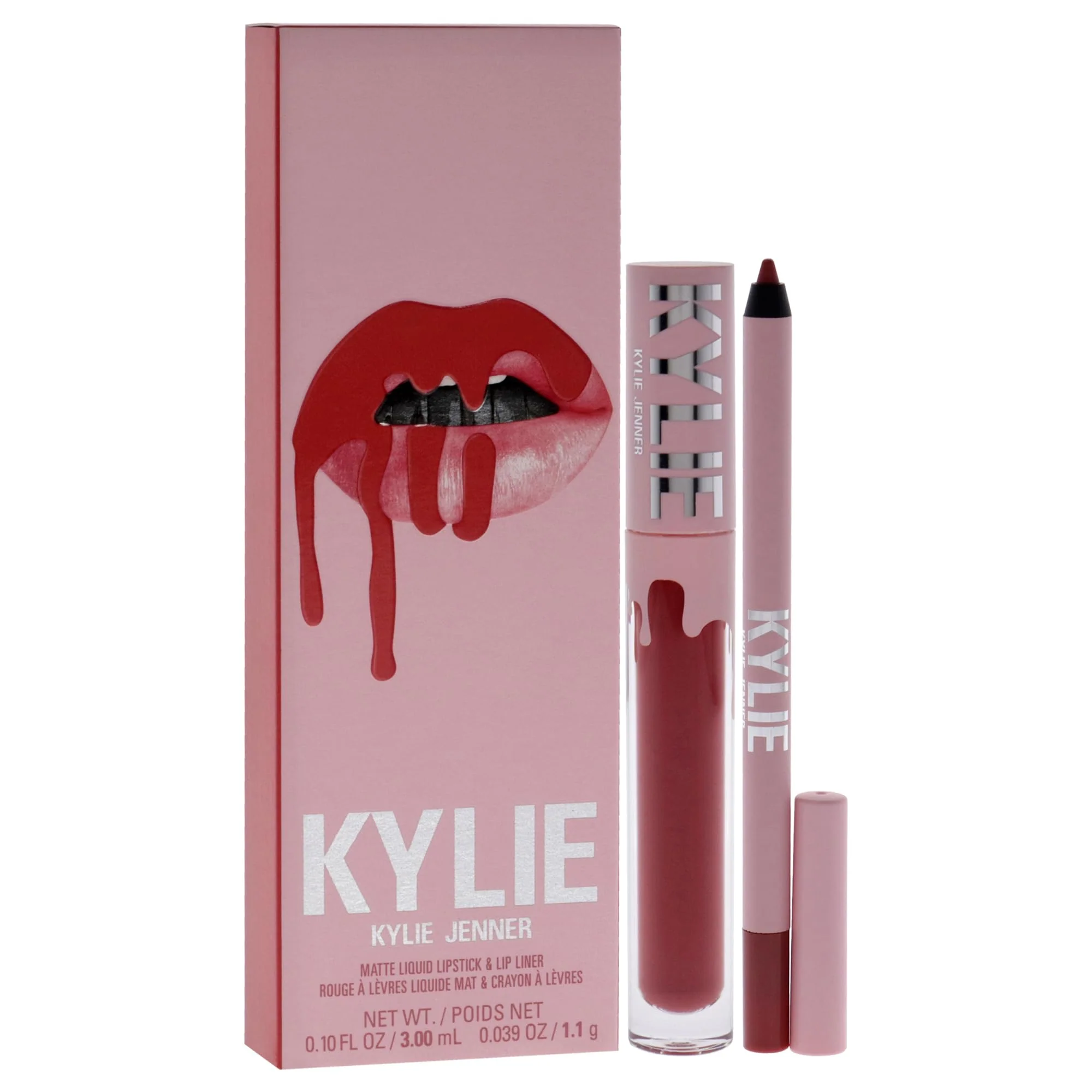 Matte Lip Kit - 500 Kristen by Kylie Cosmetics for Women - 2 Pc 0.10oz Matte Liquid Lipstick, 0.03oz Lip Liner - Image 4