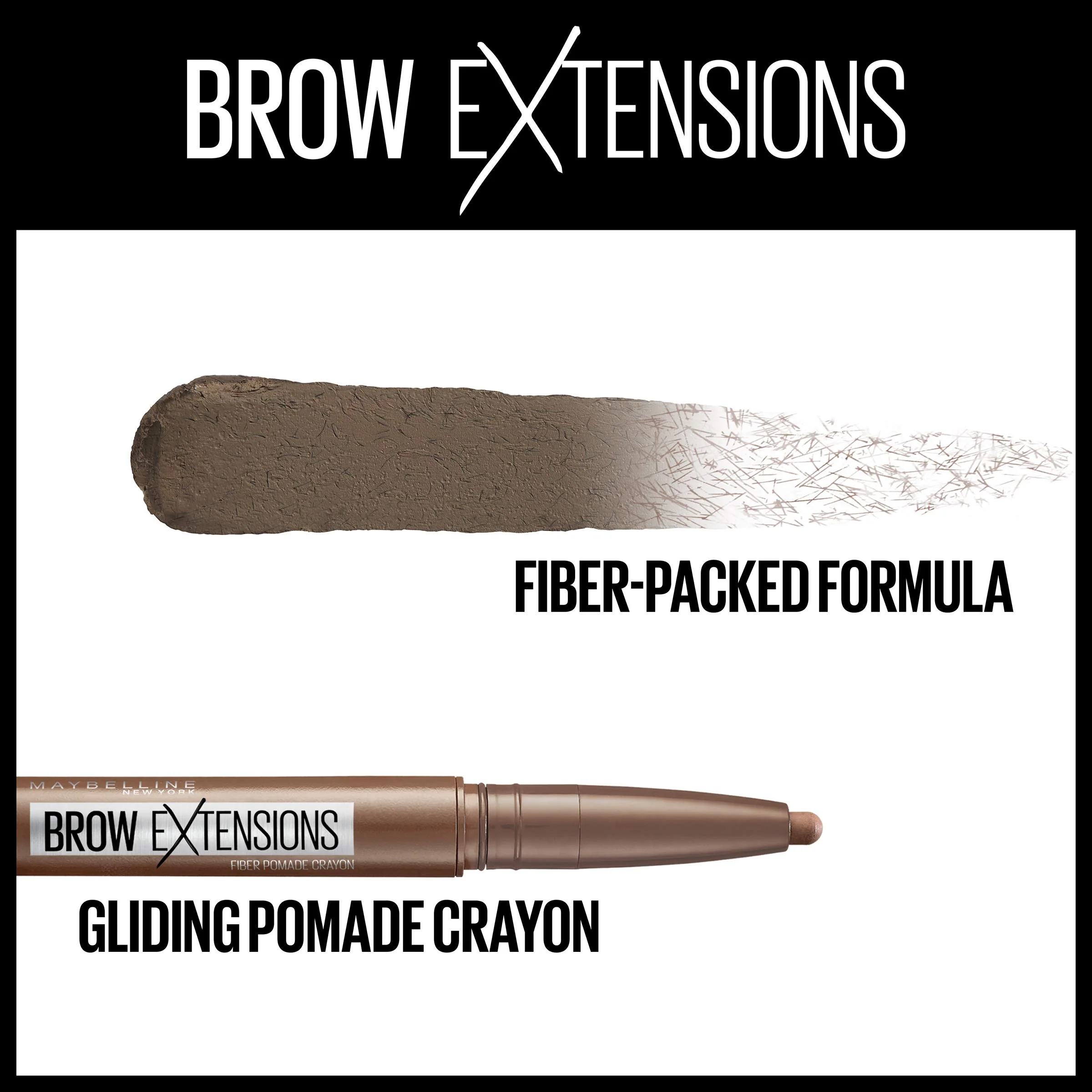 Maybelline Brow Extensions Fiber Pomade Crayon Eyebrow Makeup, Blonde, 1 Count - Image 6