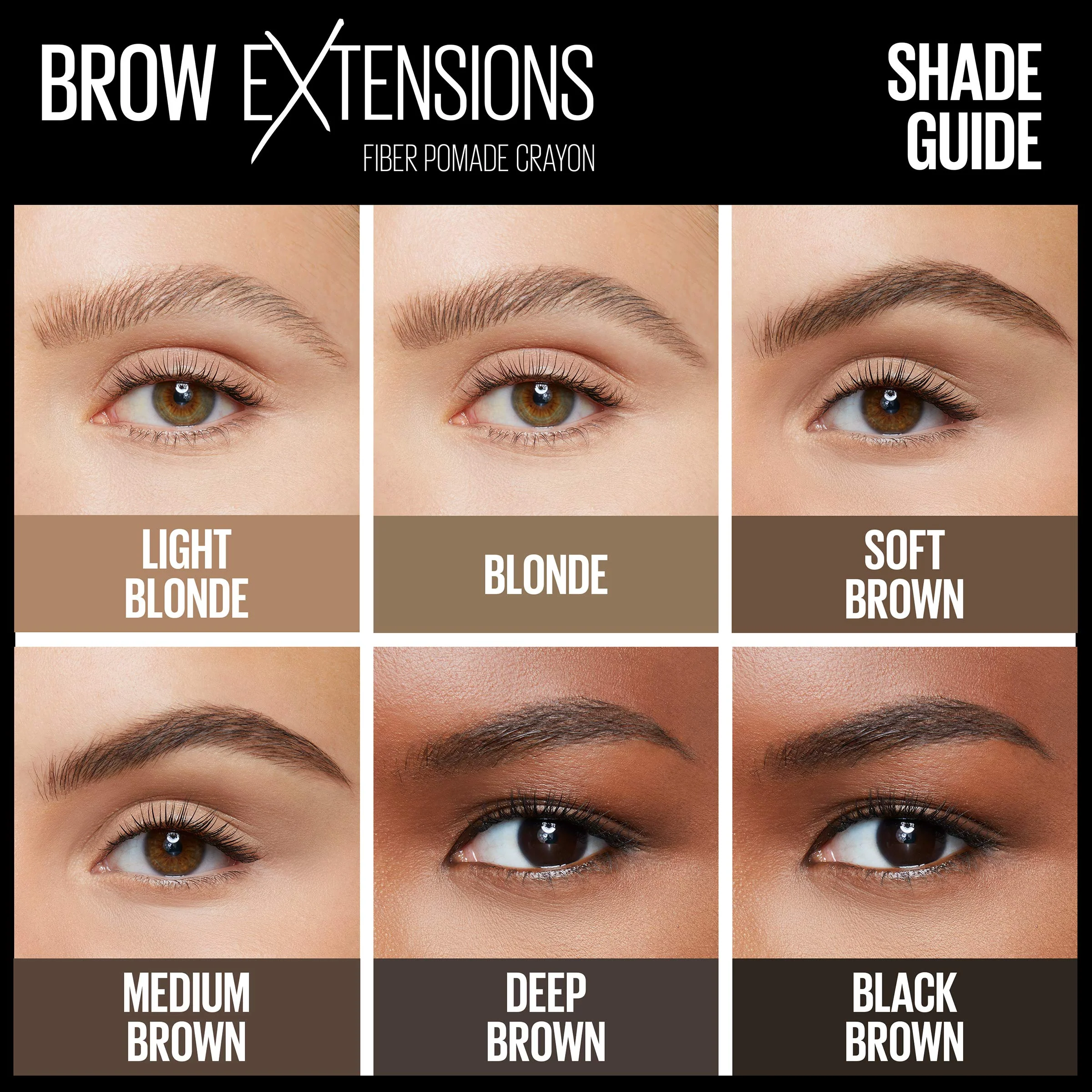 Maybelline Brow Extensions Fiber Pomade Crayon Eyebrow Makeup, Medium Brown, 1 Count - Image 3