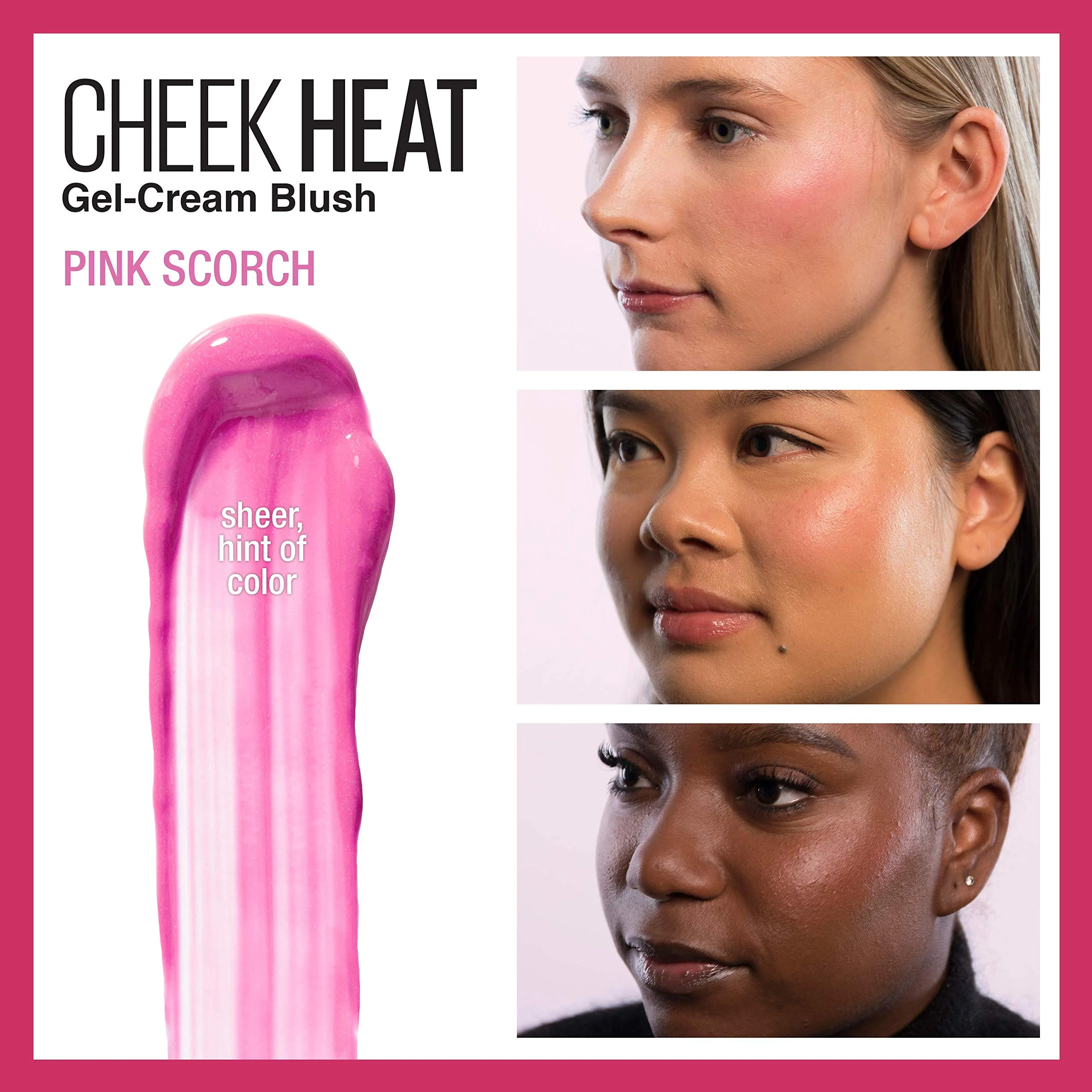 Maybelline Cheek Heat Gel-Cream Blush Makeup, Lightweight, Breathable Feel, Sheer Flush Of Color, Natural-Looking, Dewy Finish, Oil-Free, Pink Scorch, 1 Count - Image 7