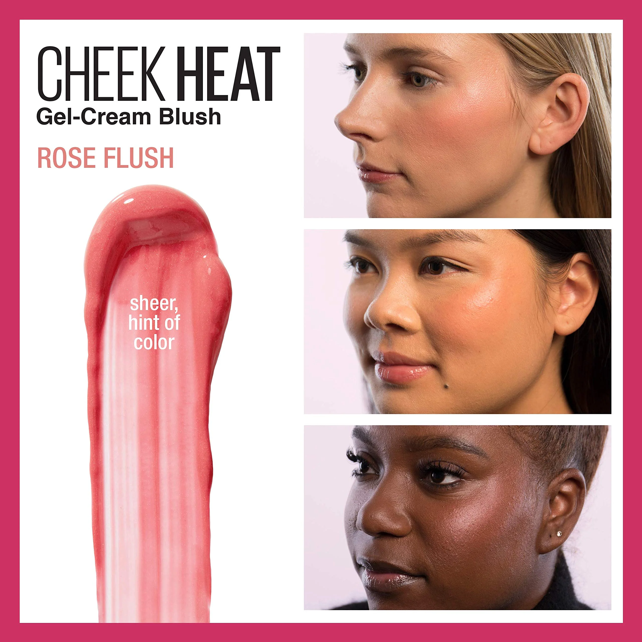 Maybelline Cheek Heat Gel-Cream Blush Makeup, lightweight, Breathable Feel, Sheer Flush Of Color, Natural-Looking, Dewy Finish, Oil-Free, Rose Flush, 1 Count - Image 7