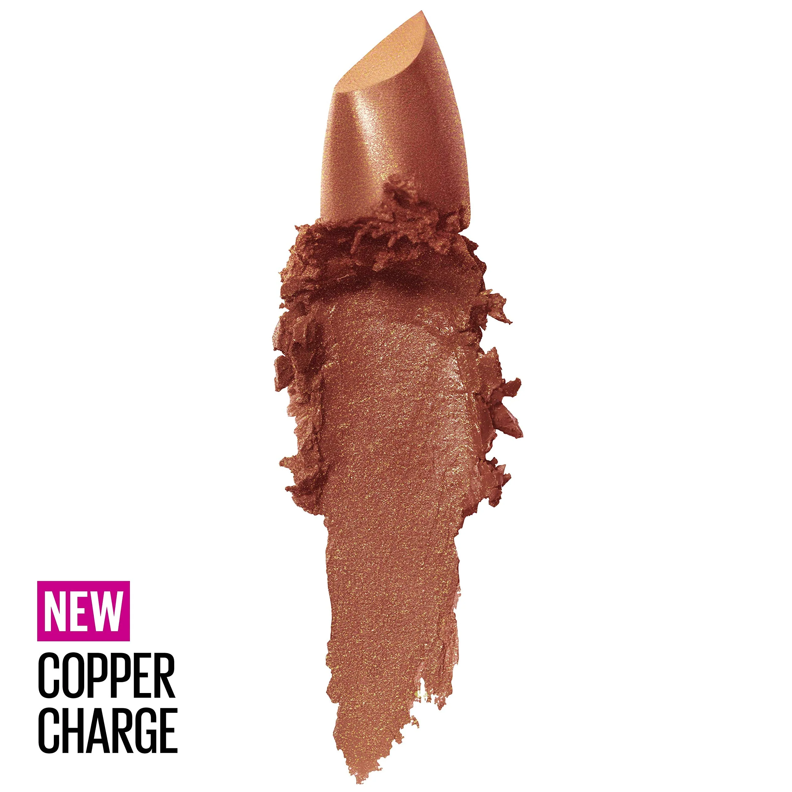 Maybelline Color Sensational Lipstick, Lip Makeup, Cream Finish, Hydrating Lipstick, Nude, Pink, Red, Plum Lip Color, Copper Charge, 0.15 oz; (Packaging May Vary) - Image 8
