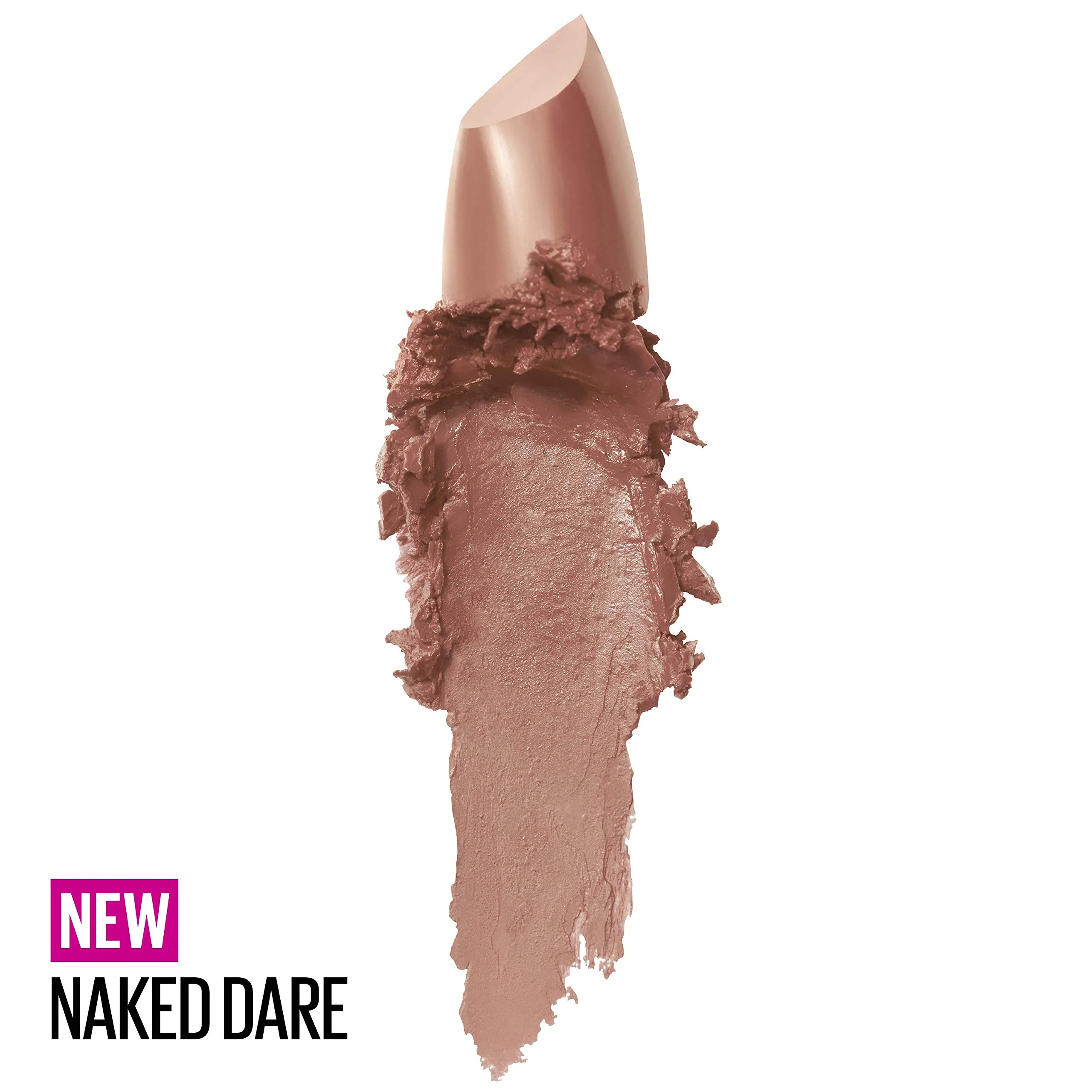 Maybelline Color Sensational Lipstick, Lip Makeup, Cream Finish, Hydrating Lipstick, Nude, Pink, Red, Plum Lip Color, Naked Dare, 0.15 oz; (Packaging May Vary) - Image 6