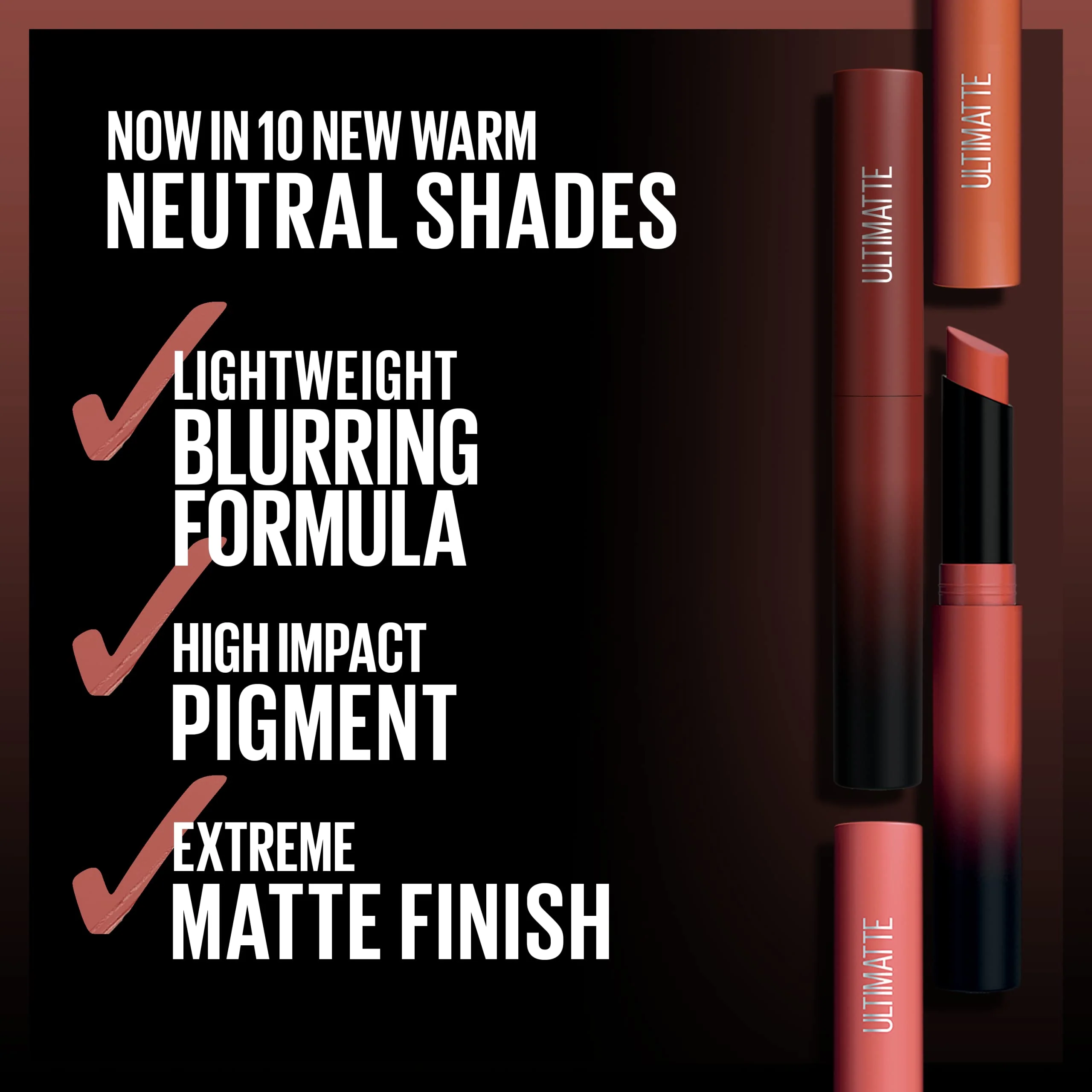 Maybelline Color Sensational Ultimatte Matte Lipstick, Non-Drying, Intense Color Pigment, More Blonde, Sandy Nude, 1 Count - Image 6