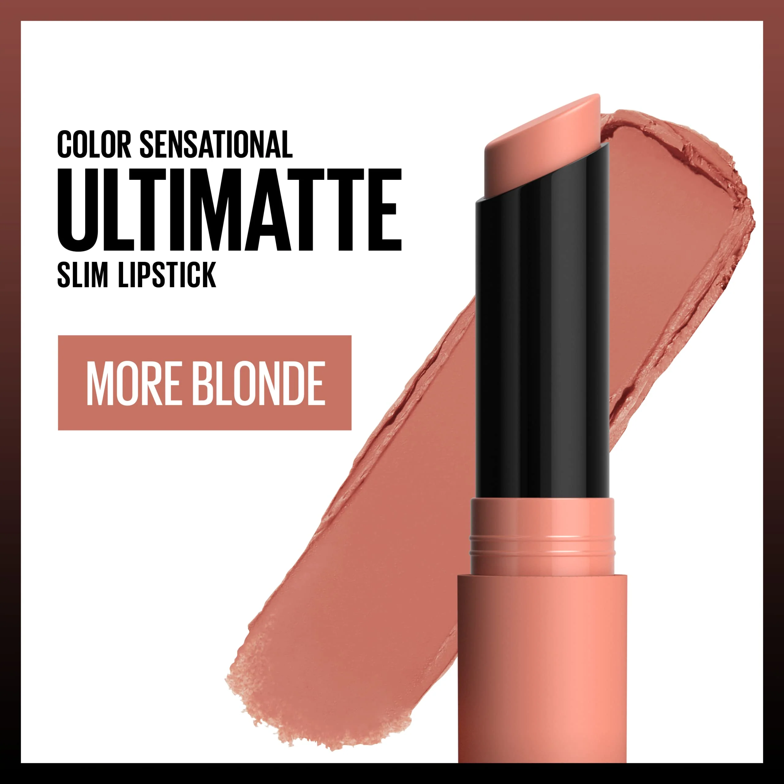 Maybelline Color Sensational Ultimatte Matte Lipstick, Non-Drying, Intense Color Pigment, More Blonde, Sandy Nude, 1 Count - Image 7