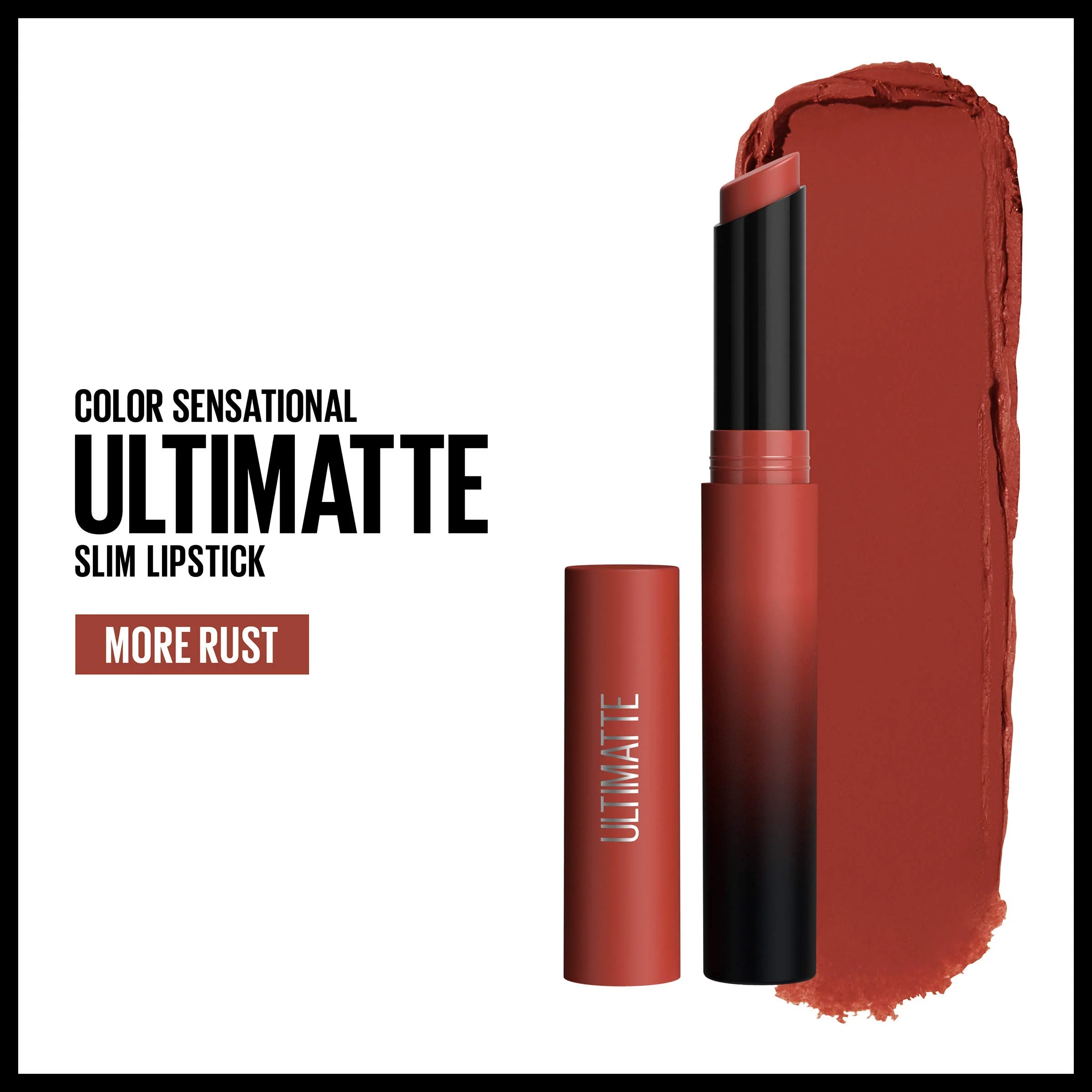 Maybelline Color Sensational Ultimatte Matte Lipstick, Non-Drying, Intense Color Pigment, More Rust, Rusty Red, 1 Count - Image 8