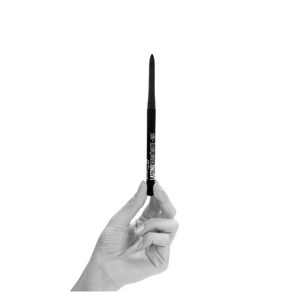 Maybelline Eyestudio Lasting Drama Waterproof Matte Gel Pencil Black Eyeliner Makeup, Jet Black, 2 Count - Image 2
