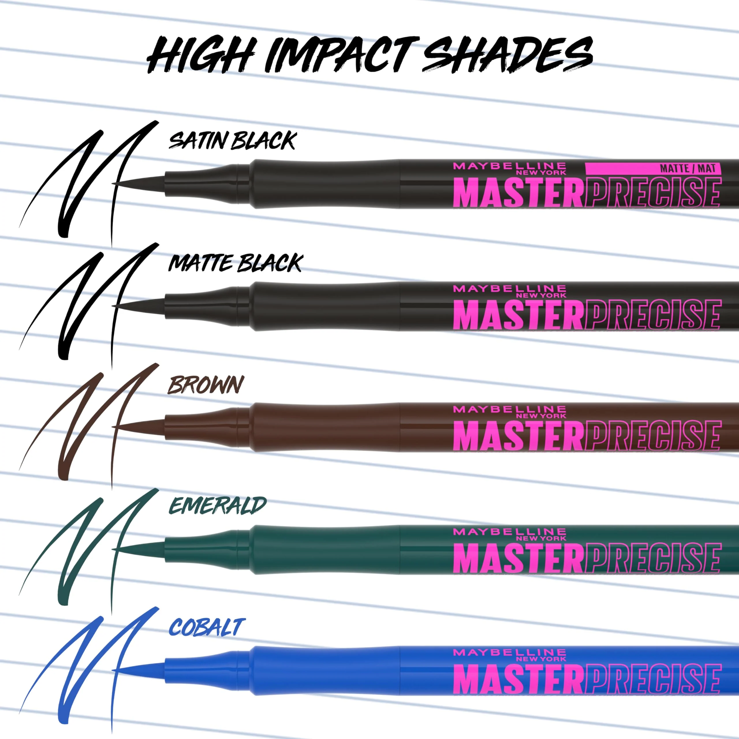 Maybelline Eyestudio Master Precise All Day Waterproof Liquid Eyeliner Makeup, Forest Brown, 1 Count (Packaging May Vary) - Image 6