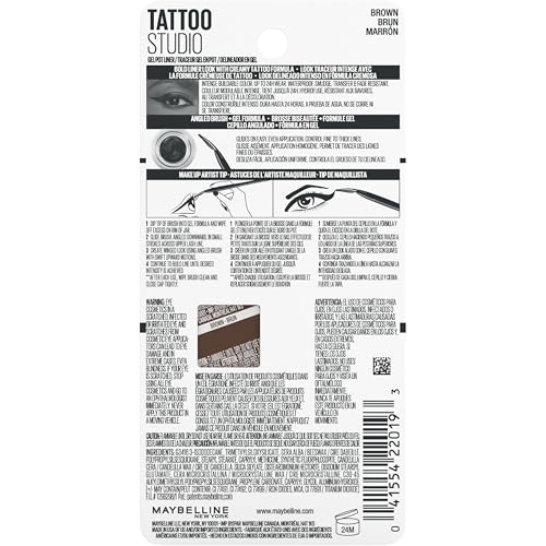 Maybelline Gel Eyeliner, Brown | Waterproof | Shade 952 | 0.106 oz | Pack of 2 - Image 2