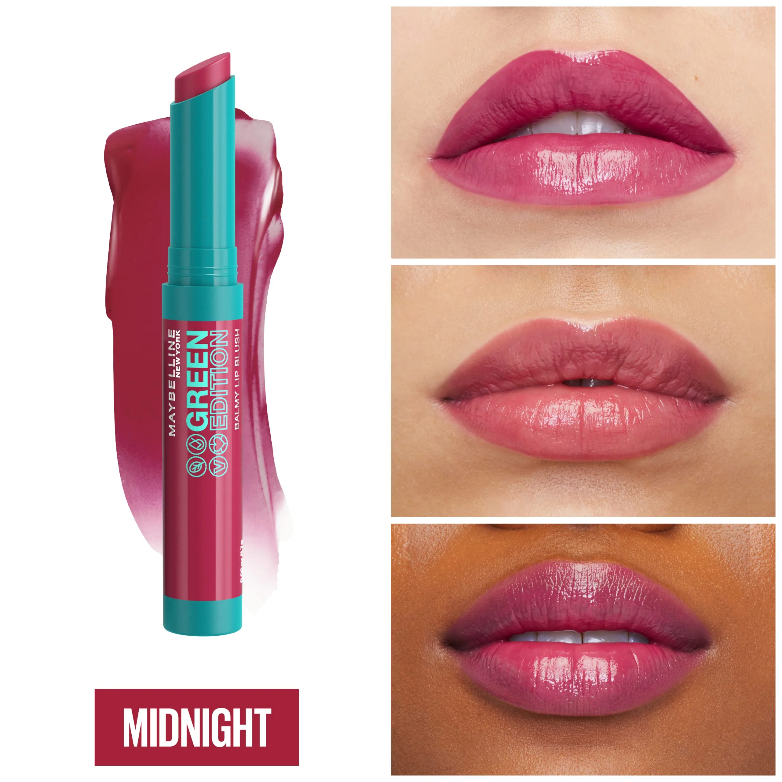 Maybelline Green Edition Balmy Lip Blush, Formulated With Mango Oil, Midnight, Blackberry Purple, 1 Count - Image 8