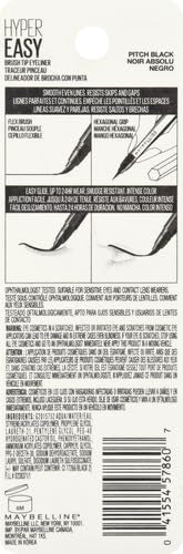 Maybelline Hyper Easy Liquid Pen No-Skip Eyeliner, Satin Finish, Waterproof Formula, Pitch Black, 0.018 Fl Oz - Image 14