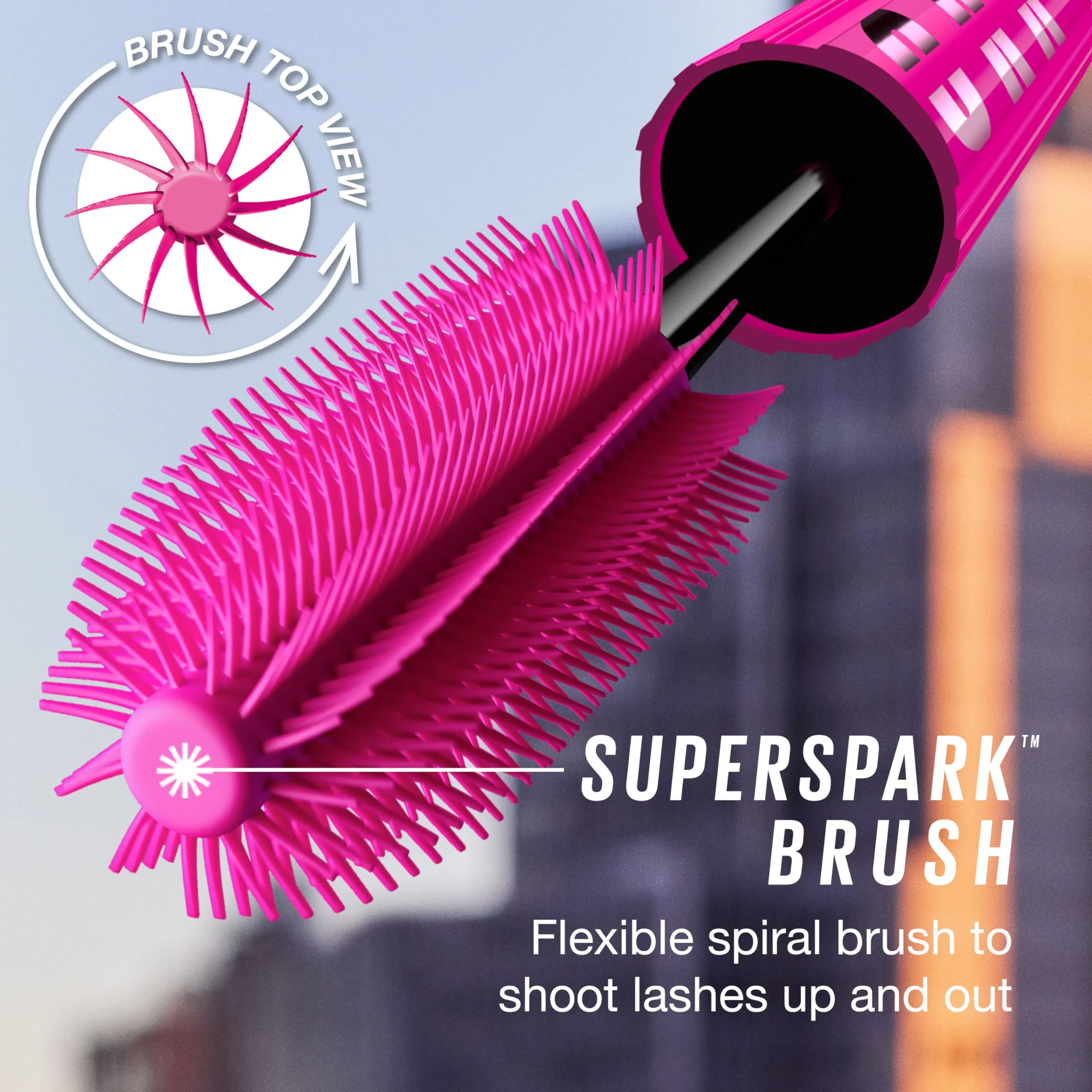 Maybelline Lash Sensational Firework Washable Mascara, Lengthening & Volumizing Mascara for up to 24HR wear, Blackest Black, 1 Count - Image 4