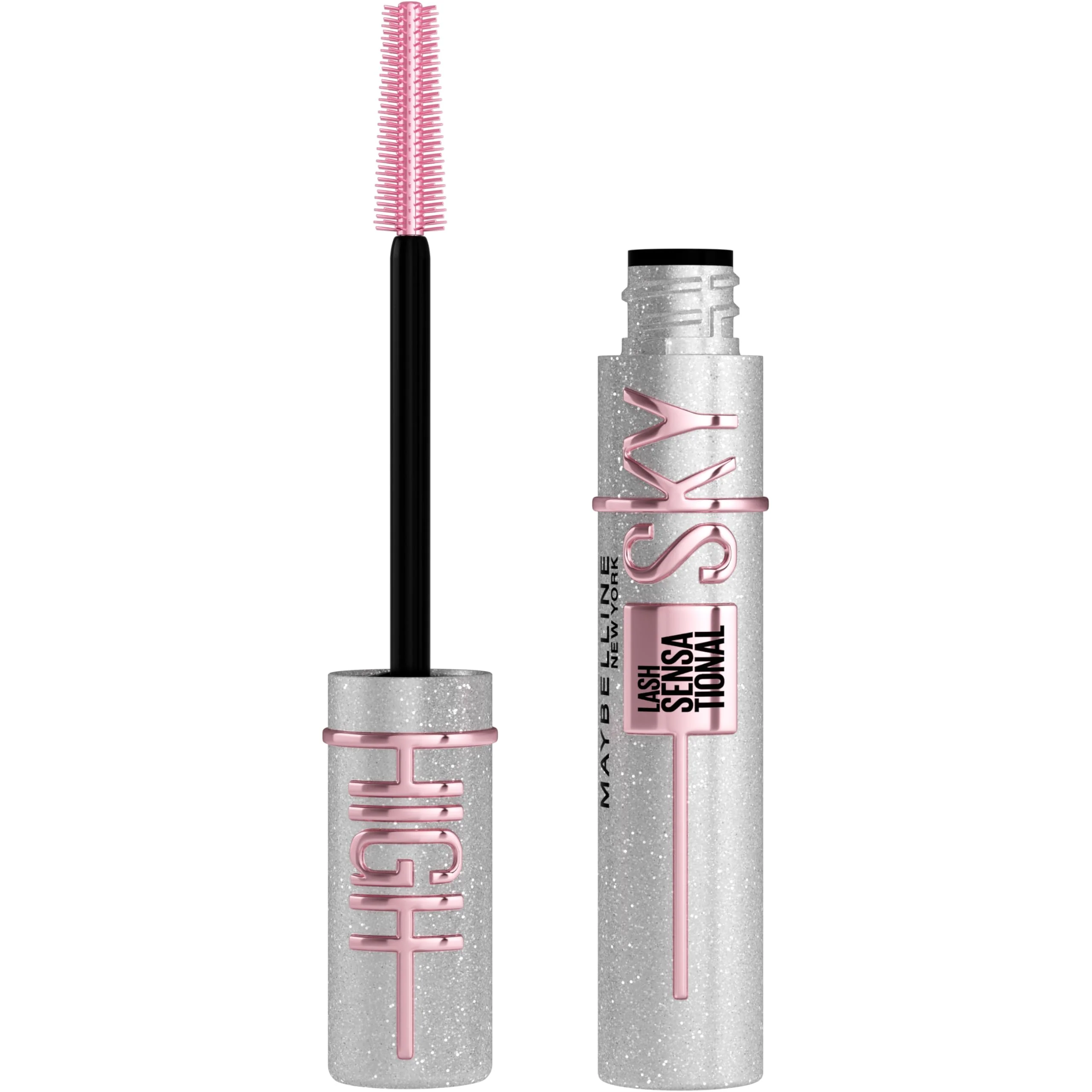 Maybelline Lash Sensational Sky High Glitter Mascara, Diamond Effect Eye Makeup for Lashes and Brows, Washable, Space Diamond, 1 Count - Image 9