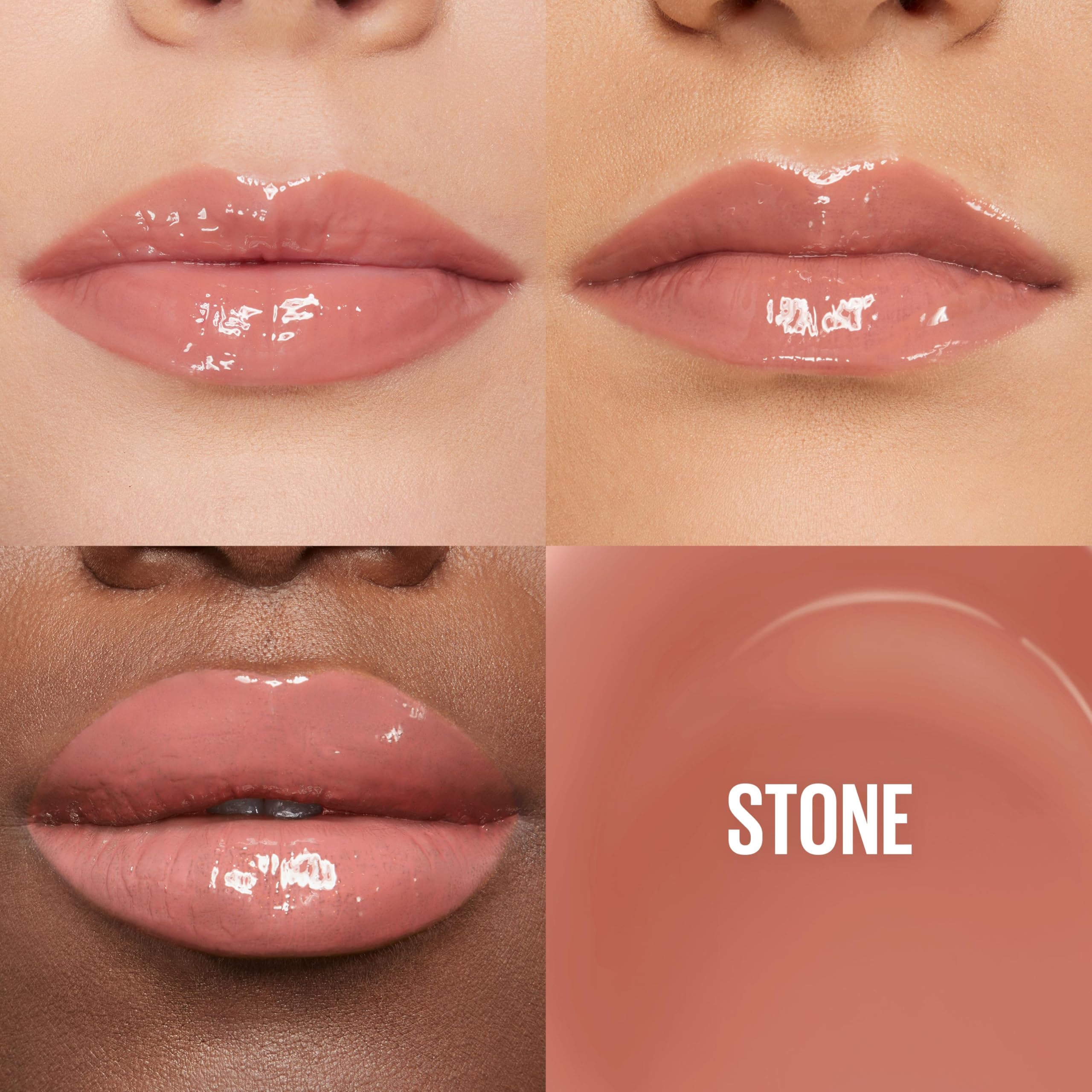 Maybelline Lifter Gloss, Hydrating Lip Gloss with Hyaluronic Acid, High Shine for Plumper Looking Lips, Stone, Rosey Neutral, 0.18 Ounce - Image 7