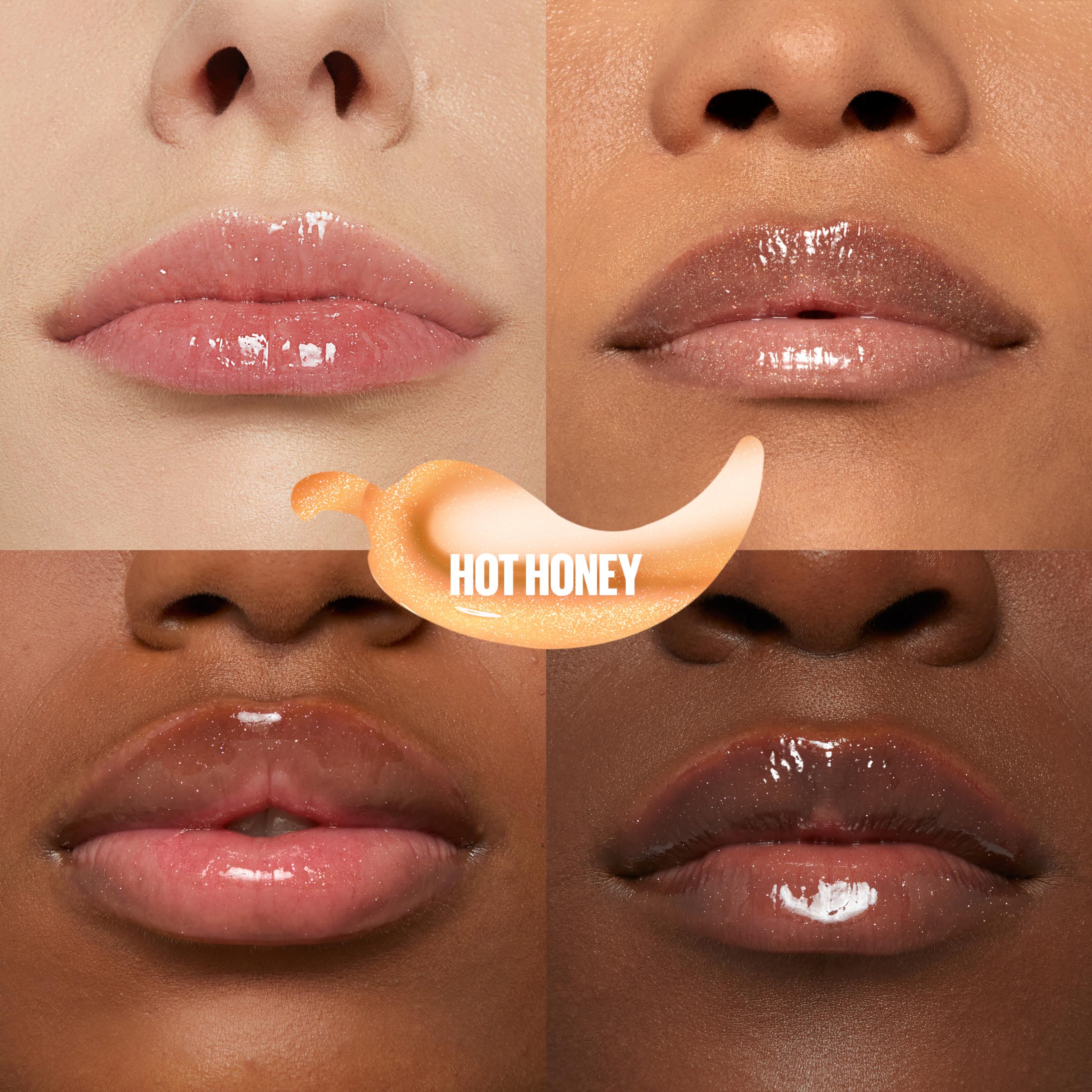 MAYBELLINE Lifter Gloss Lifter Plump, Plumping Lip Gloss with Chili Pepper and 5% Maxi-Lip, Hot Honey, Clear with Pink and Gold, 1 Count - Image 7