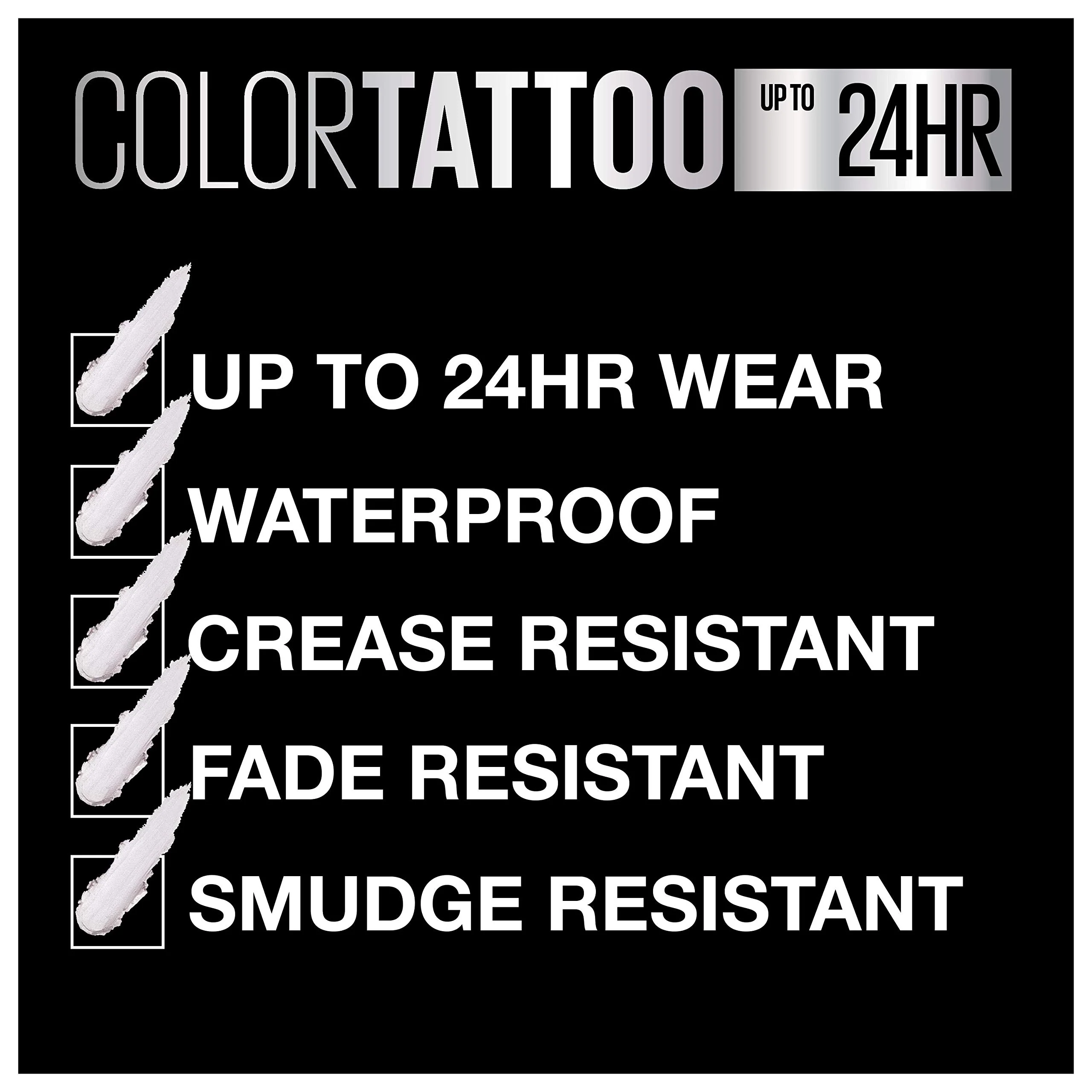 Maybelline New York Color Tattoo 24 Hour Longwear Cream Eyeshadow Makeup, V.I.P, 0.14 Ounce - Image 3