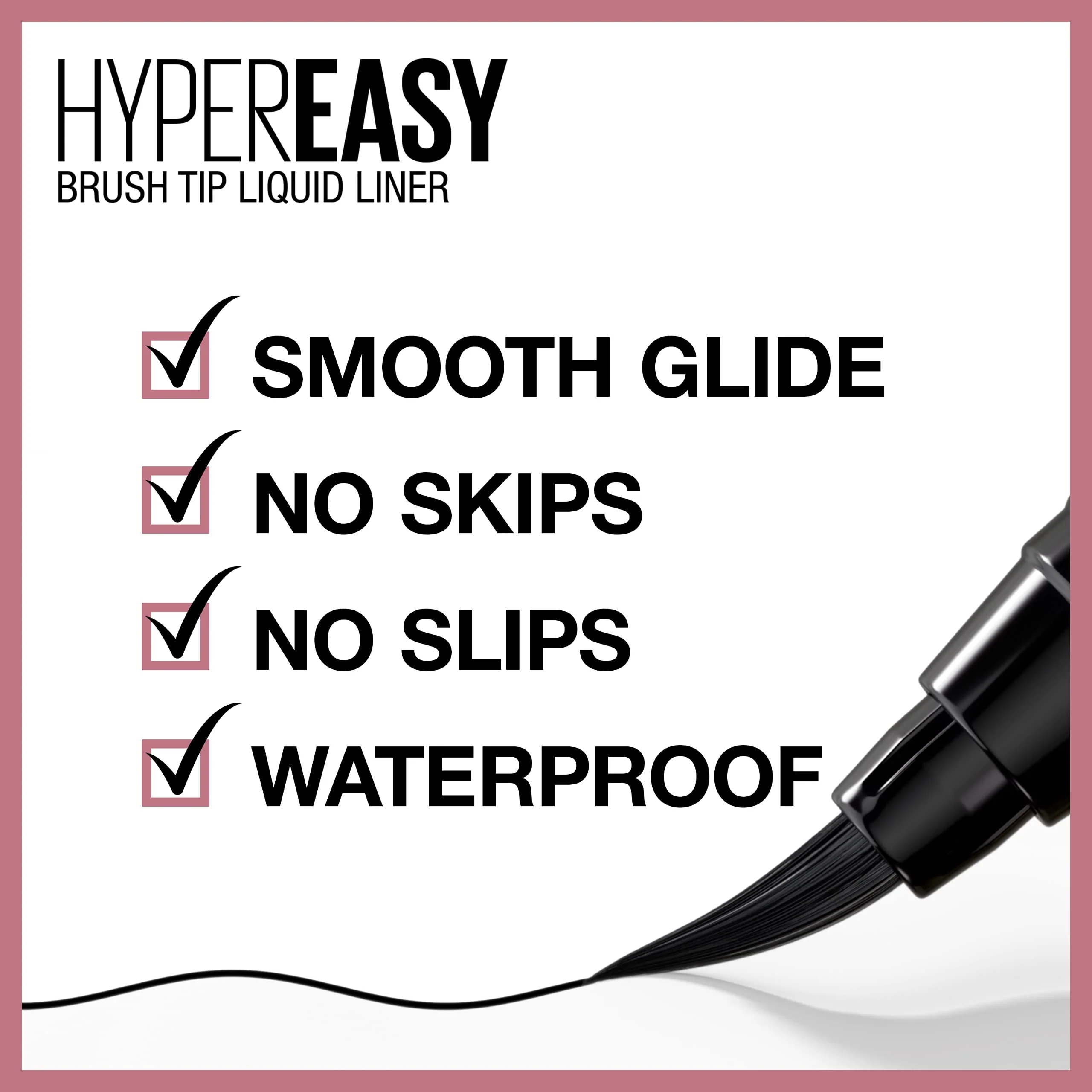 MAYBELLINE New York Hyper Easy Liquid Pen No-Skip Waterproof Eyeliner, Satin Finish, Pitch Brown - Image 6