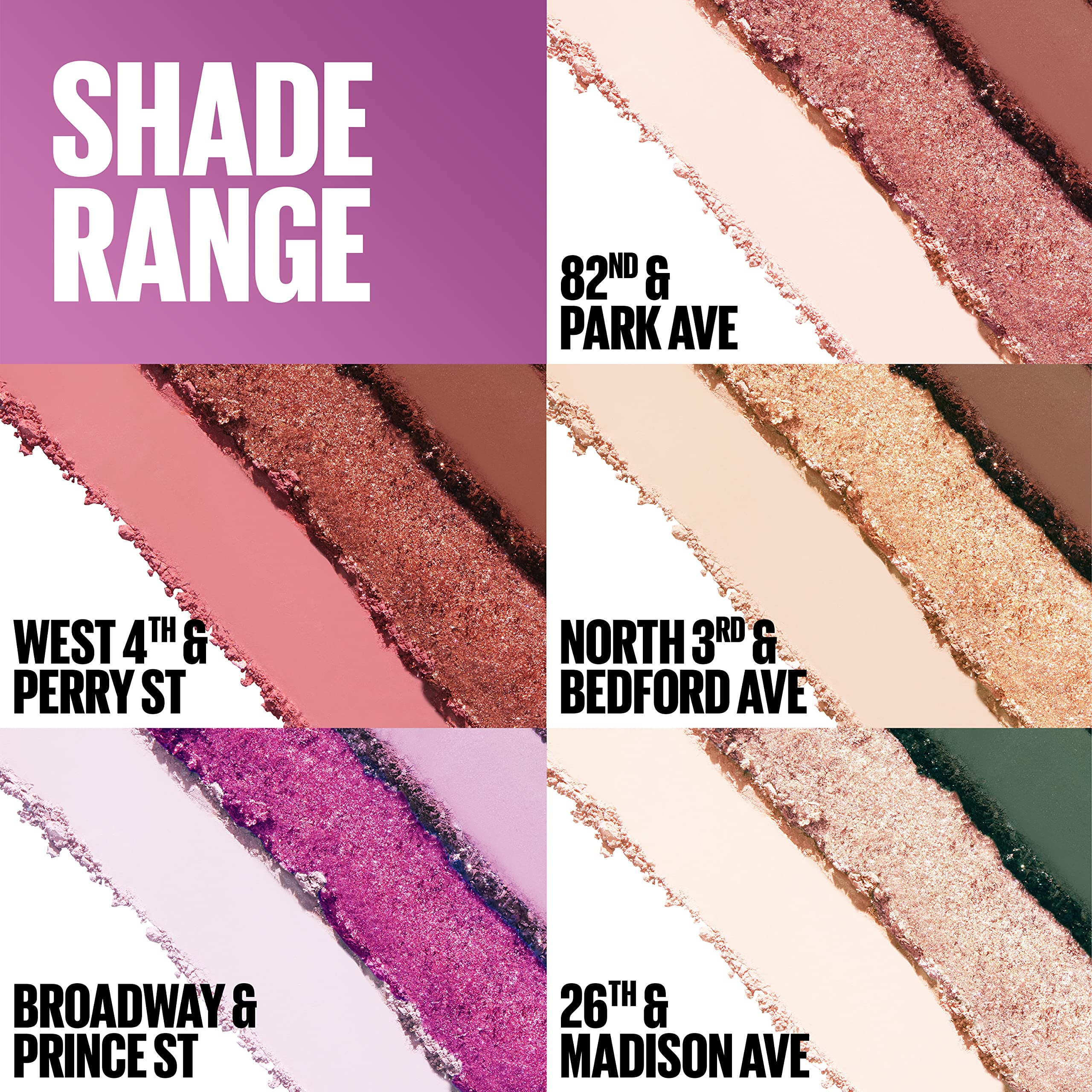 Maybelline New York Shadow Blocks Shadow Blocks Eyeshadow Palette, Stacked Eye Shadow Trio, Broadway & Prince St, 0.08 oz - Image 5