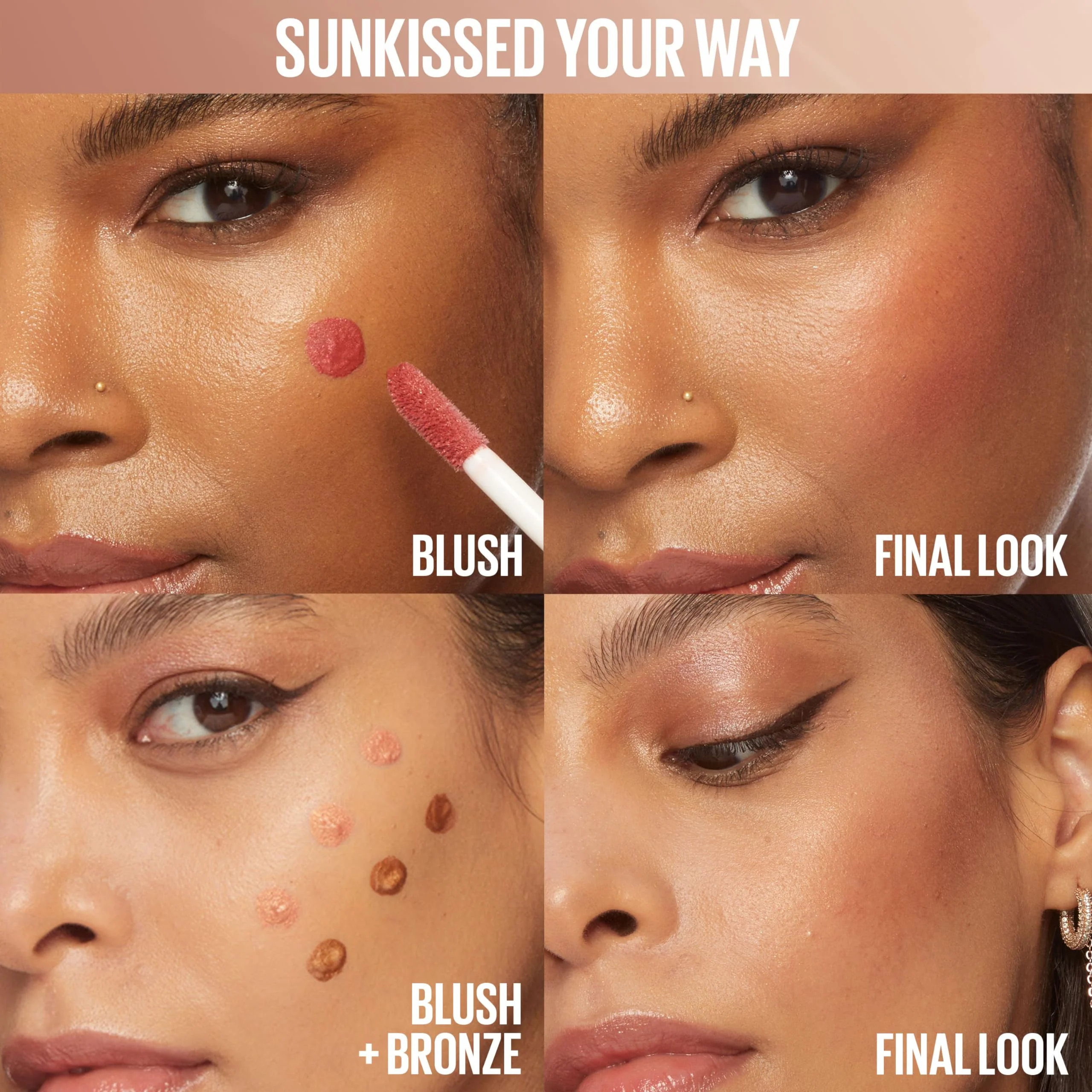 Maybelline Sunkisser Multi-Use Liquid Blush and Bronzer, Blendable, Longwear, Glowy Make Up, Sol Search, 1 Count - Image 3