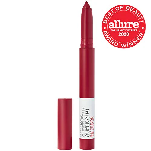 Maybelline Super Stay Ink Crayon Lipstick Makeup, Precision Tip Matte Lip Crayon with Built-in Sharpener, Longwear Up To 8Hrs, Own Your Empire, Blue Red, 1 Count - Image 10