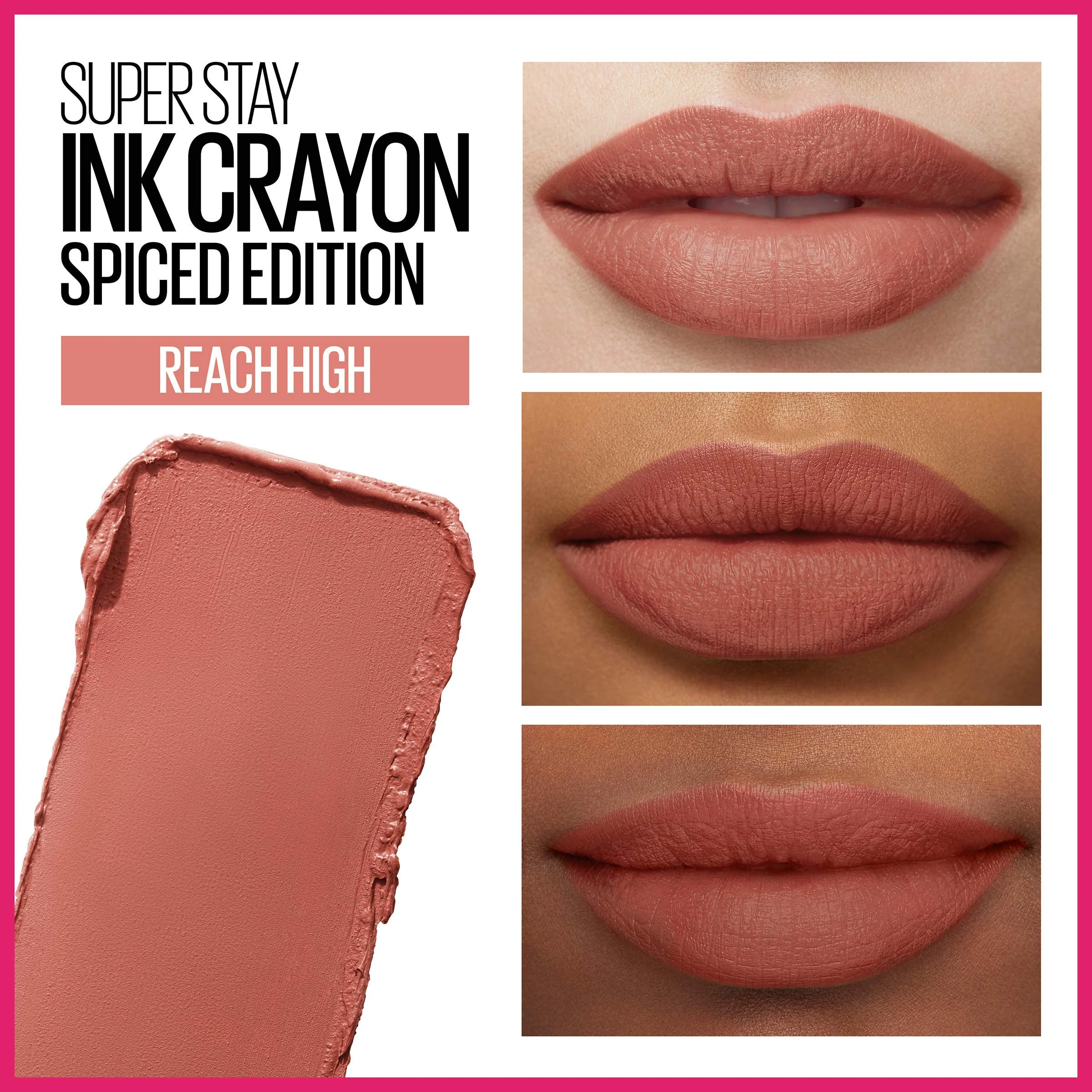 Maybelline Super Stay Ink Crayon Lipstick Makeup, Precision Tip Matte Lip Crayon with Built-in Sharpener, Longwear Up To 8Hrs, Reach High, Rosey Mauve, 1 Count - Image 7