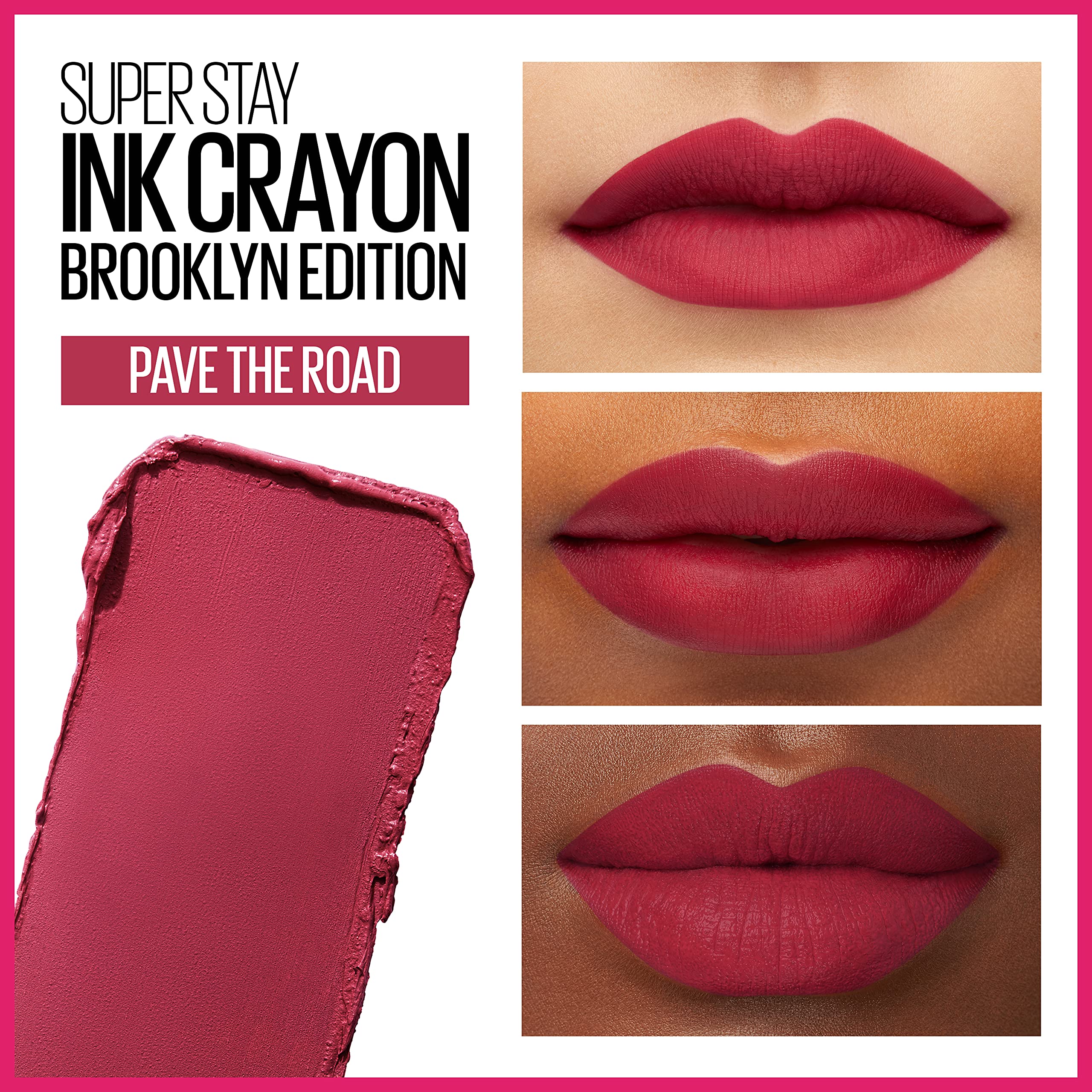 Maybelline Super Stay Ink Crayon Matte Longwear Lipstick Makeup, 130 Pave The Road, 0.04 oz - Image 9