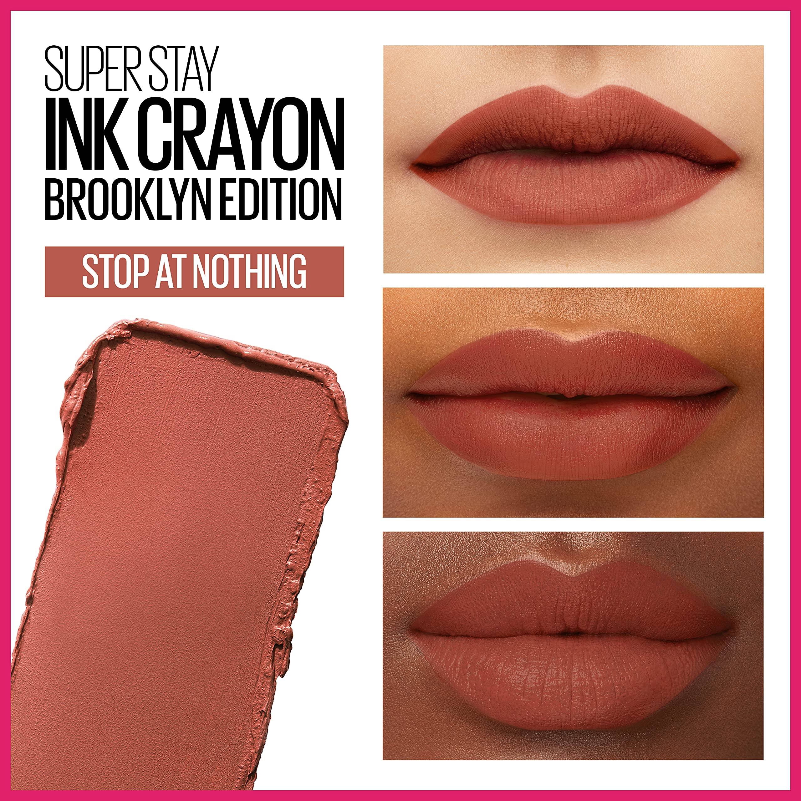Maybelline Super Stay Ink Crayon Matte Longwear Lipstick Makeup, 160 Stop At Nothing, 0.04 oz - Image 13