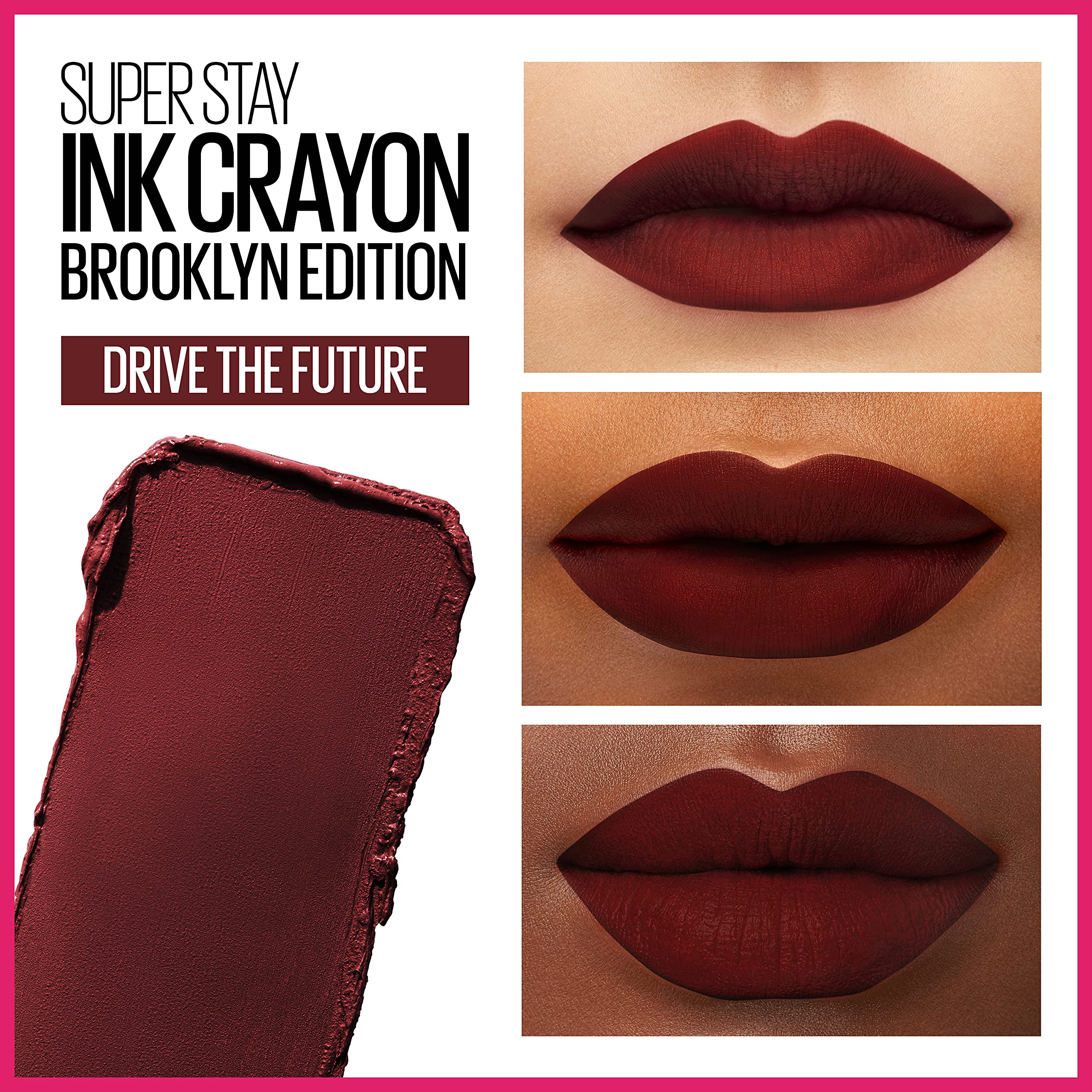 Maybelline Super Stay Ink Crayon Matte Longwear Lipstick Makeup, 165 Drive The Future, 0.04 oz - Image 10