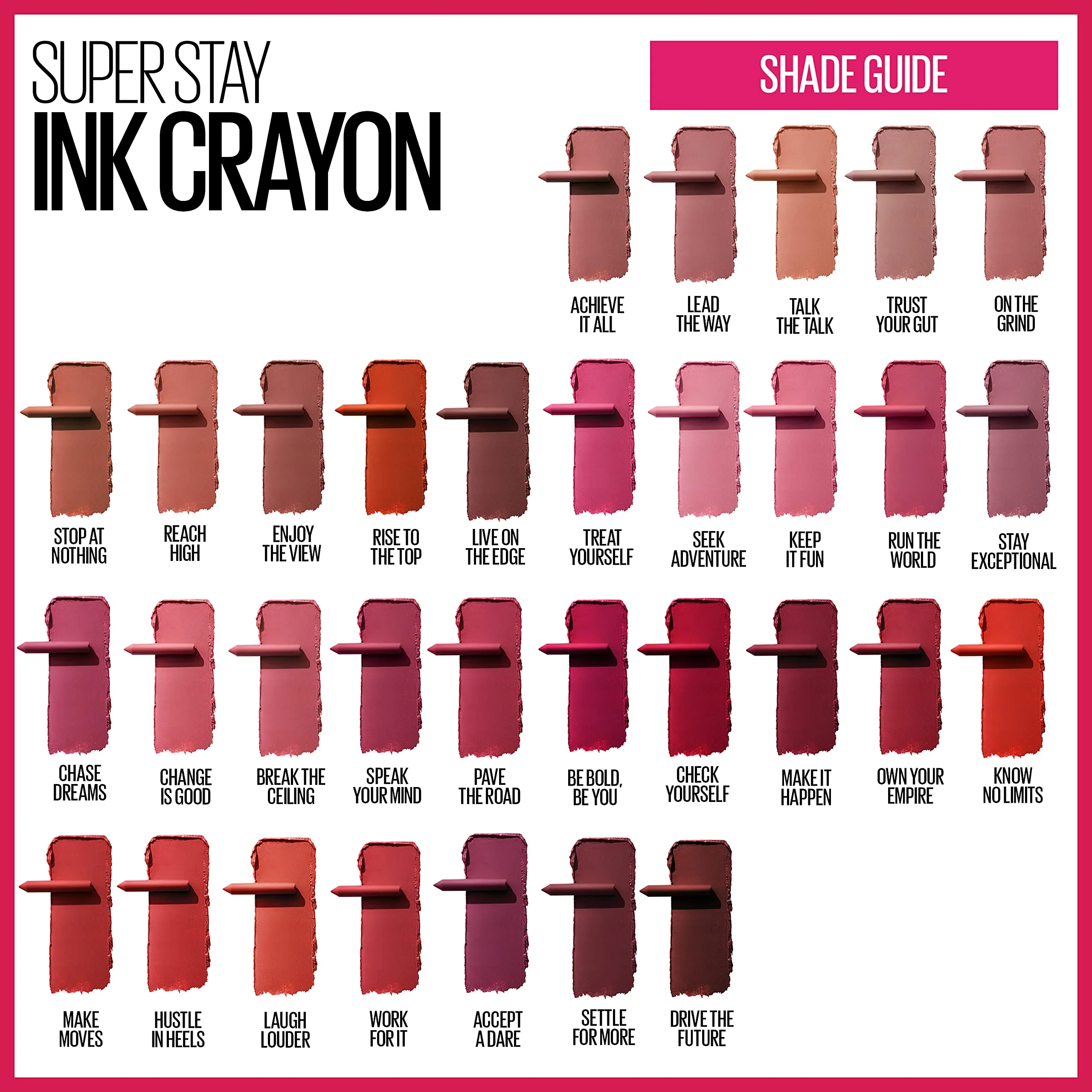 Maybelline Super Stay Ink Crayon Matte Longwear Lipstick Makeup, 165 Drive The Future, 0.04 oz - Image 7