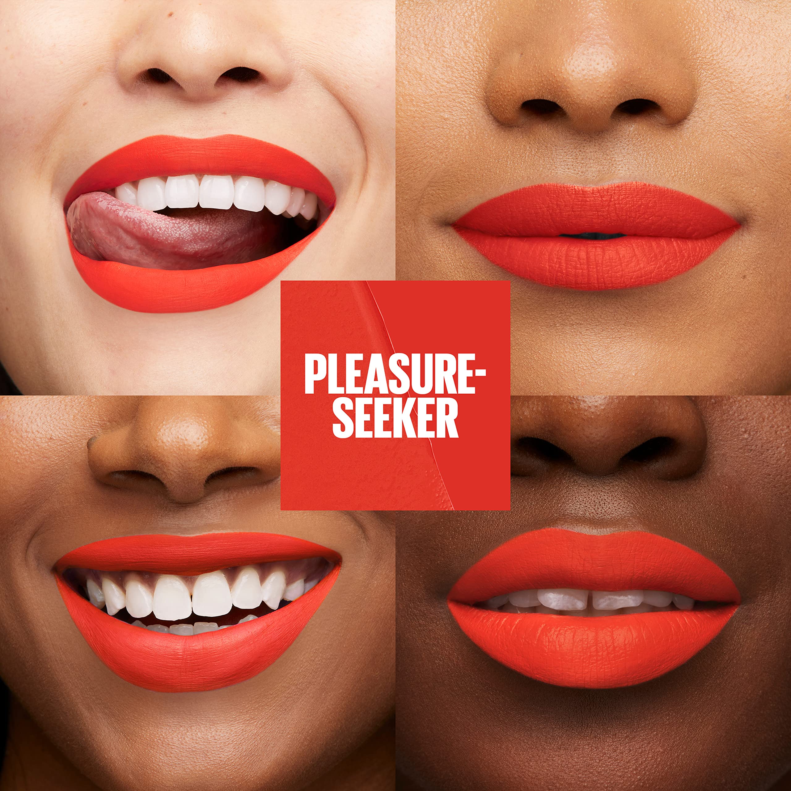 Maybelline Super Stay Matte Ink Liquid Lip Color, Moodmakers Lipstick Collection, Long Lasting, Transfer Proof Lip Makeup, Pleasure Seeker, Red, 1 Count - Image 6