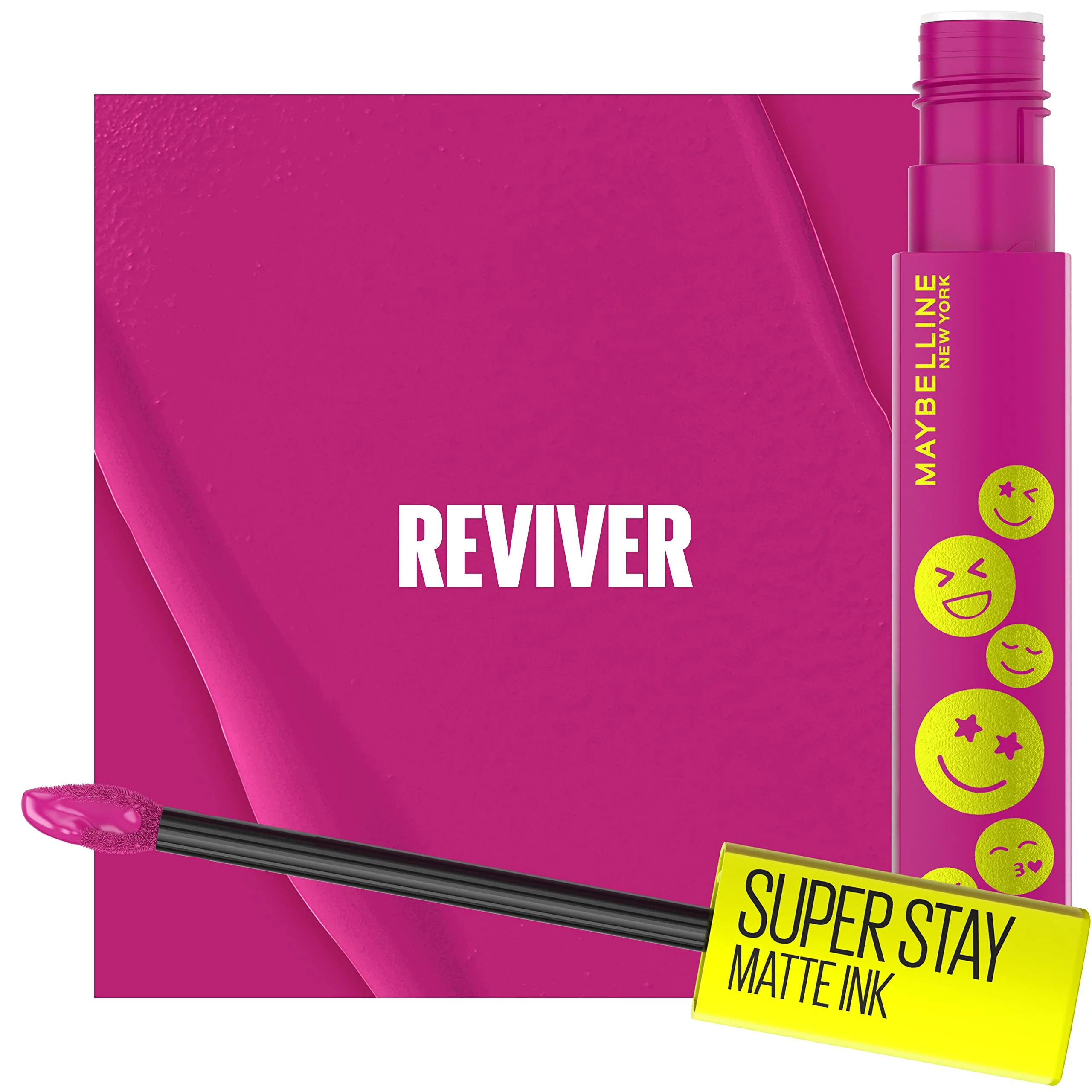 Maybelline Super Stay Matte Ink Liquid Lip Color, Moodmakers Lipstick Collection, Long Lasting, Transfer Proof Lip Makeup, Reviver, Plum, 1 Count - Image 5
