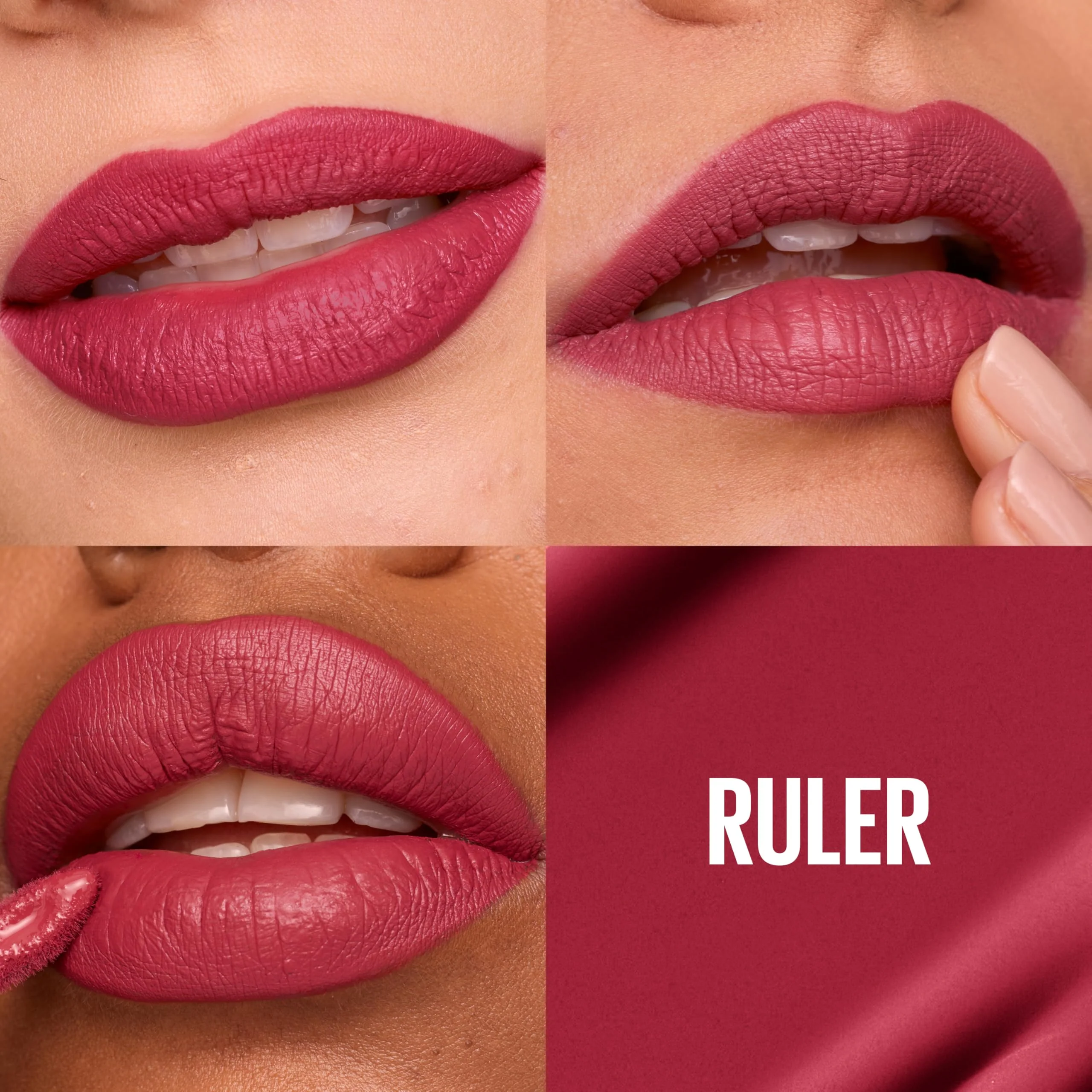 Maybelline Super Stay Matte Ink Liquid Lipstick Makeup, Long Lasting High Impact Color, Up to 16H Wear, Ruler, Deep Cranberry, 1 Count, Packaging May Vary - Image 7