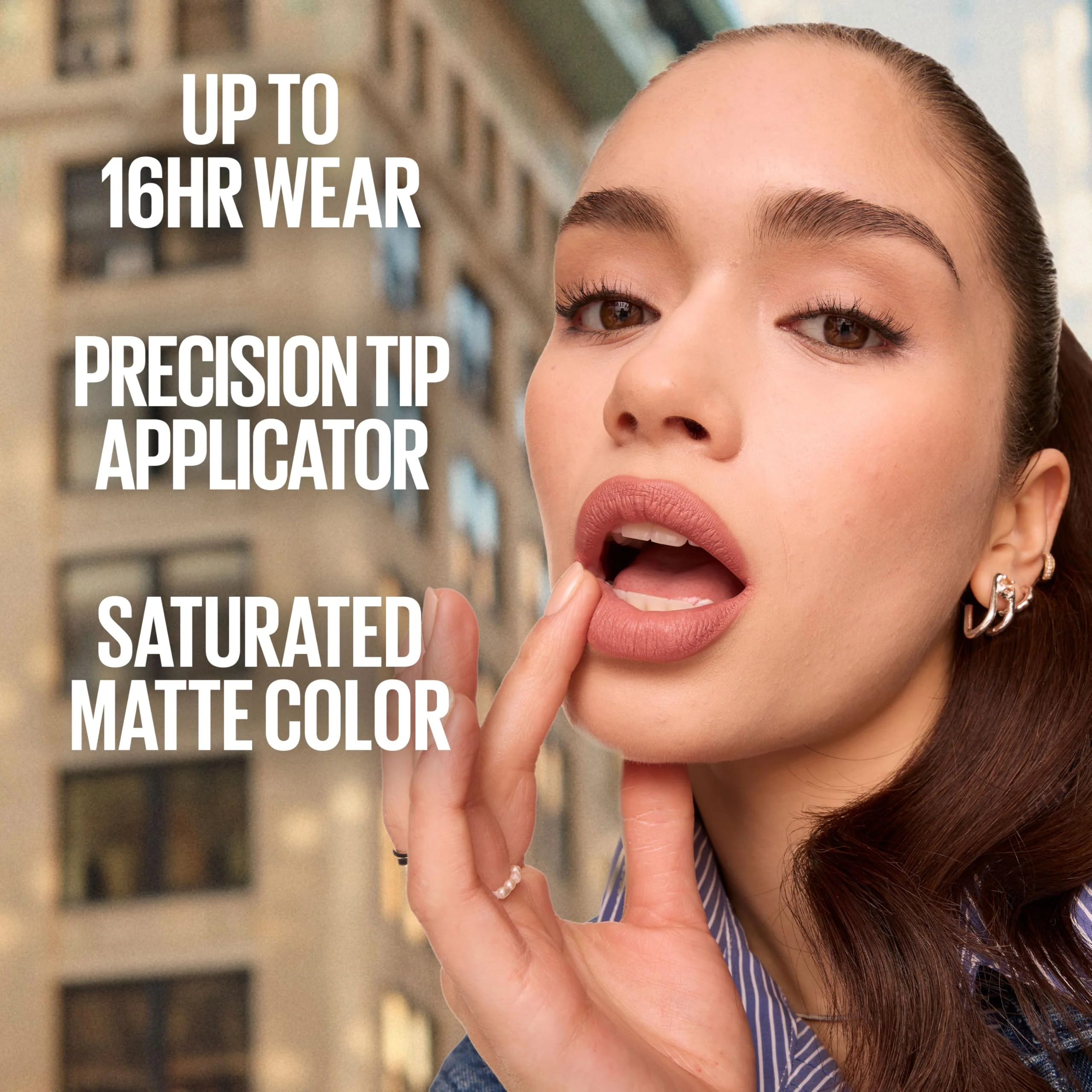 Maybelline Super Stay Matte Ink Liquid Lipstick Makeup, Long Lasting High Impact Color, Up to 16H Wear, Seductress, Light Rosey Nude, 1 Count - Image 5